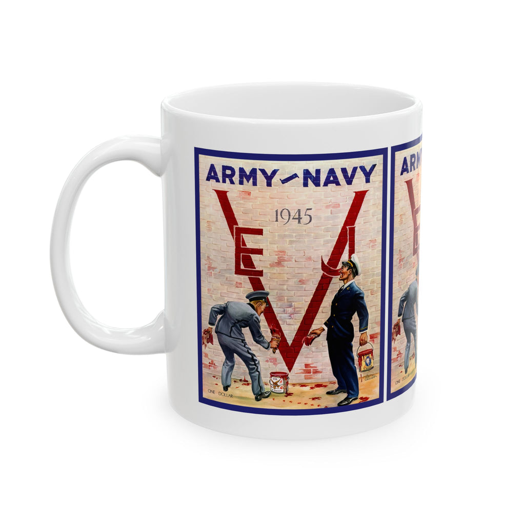 1945 Vintage Army-Navy Football VE-VJ Program Cover - Ceramic Mug, 11oz