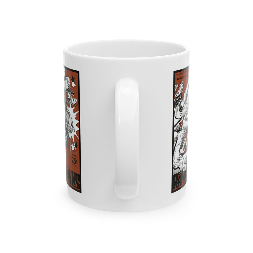 Vintage Football Poster Ceramic Mug — Rams vs Browns Retro Game Program Cover (11oz, 15oz)