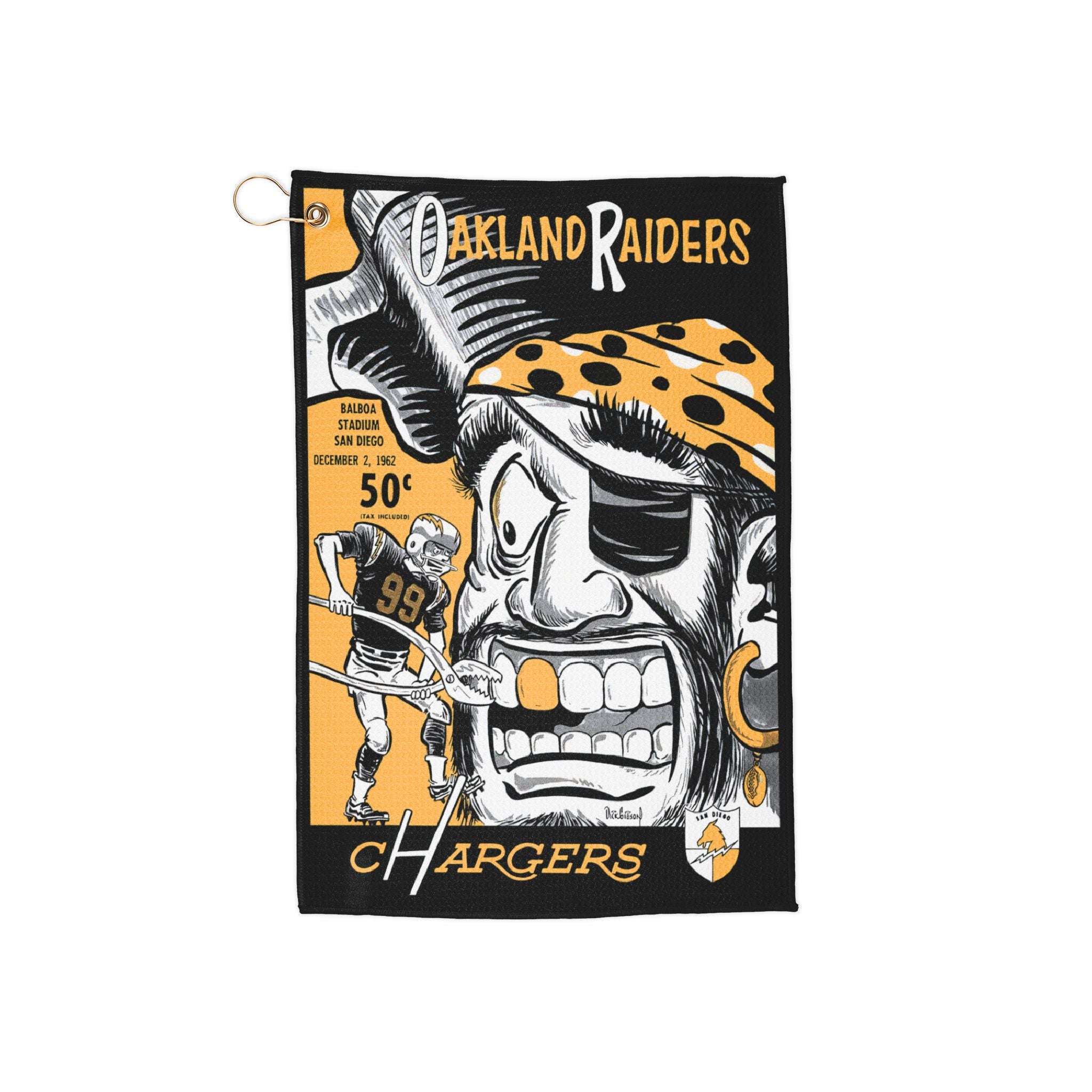 1962 Oakland San Diego Football Golf Towel | Vintage Football