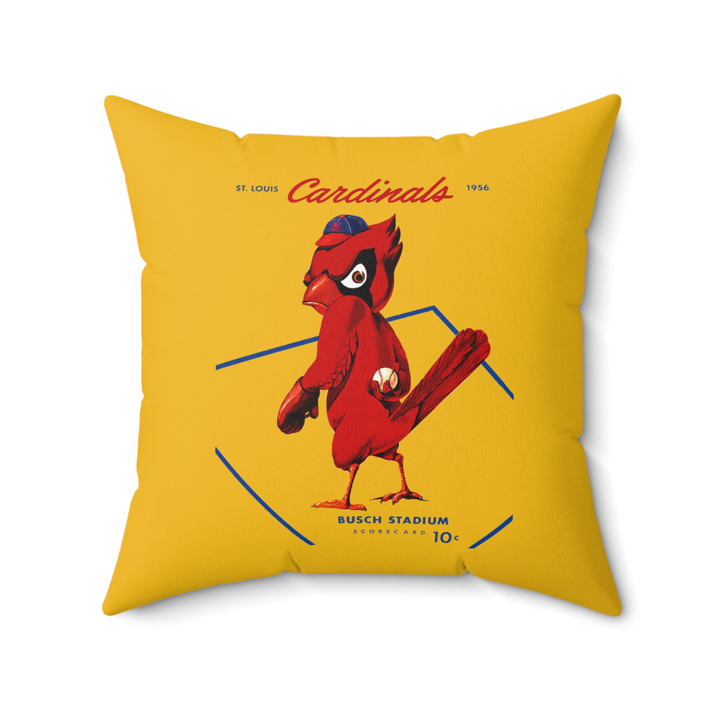 1956 St. Louis Baseball Vintage Square Indoor Pillow