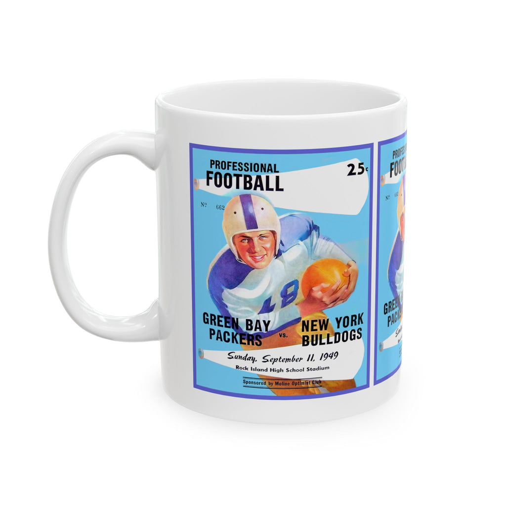 Vintage 1949 Football Packers-Bulldogs Ceramic Mug, Sports Fan Gift, Retro Team Logo Drinkware, Football Memorabilia Coffee Cup, Father's