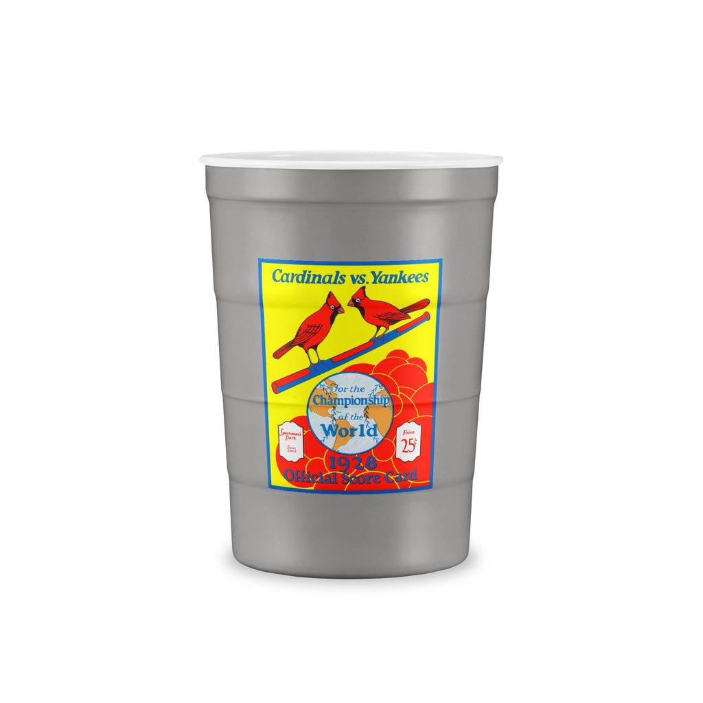 1928 Baseball World Series Cardinals - Yankees Recyclable Steel Cup — Reusable Party Cup
