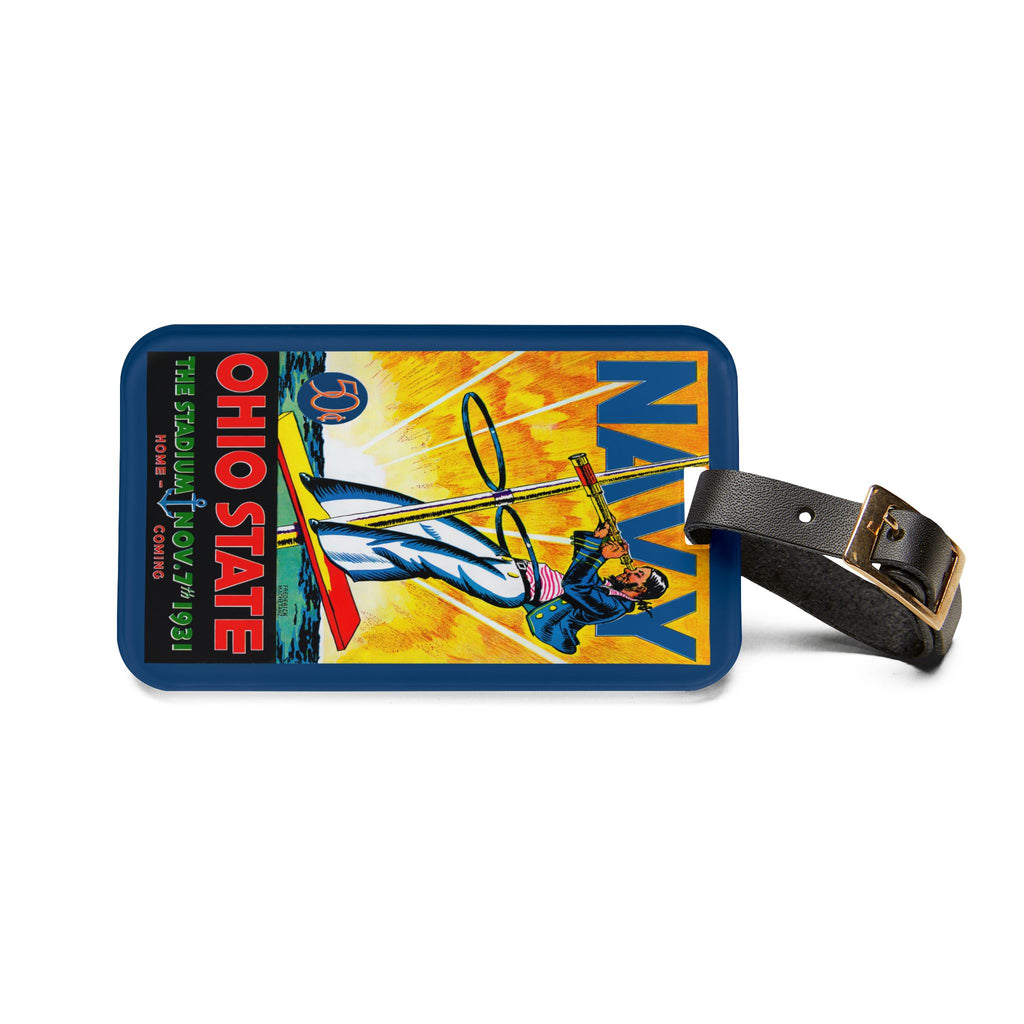 1931 Navy vs. Ohio State Vintage Football Program Luggage Tag