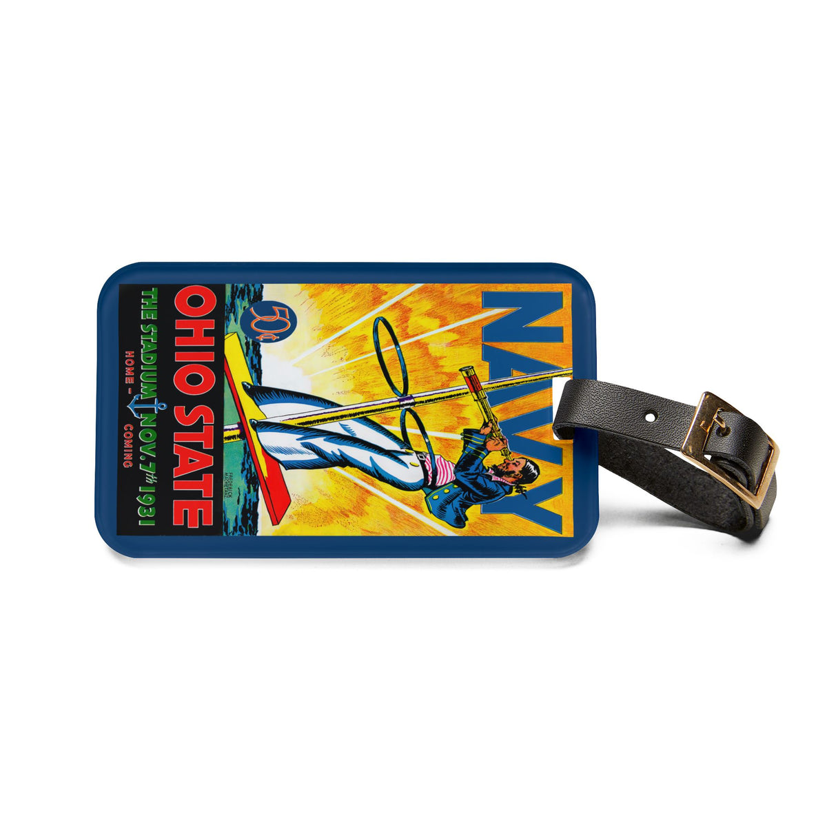 1931 Navy vs. Ohio State Vintage Football Program Luggage Tag