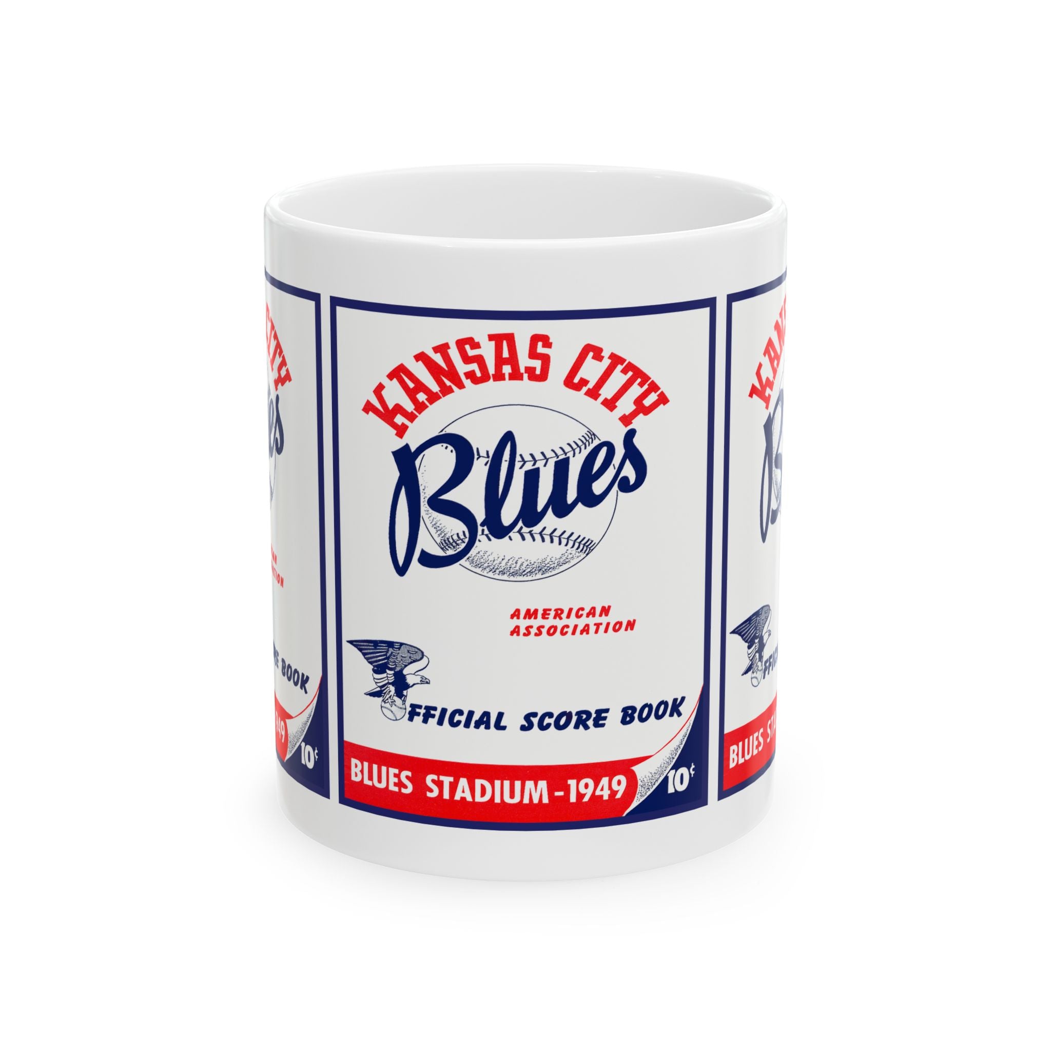 1949 Baseball Kansas City Blues Mug | Vintage Baseball Ceramic Coffee Cup 11 oz and 15 oz