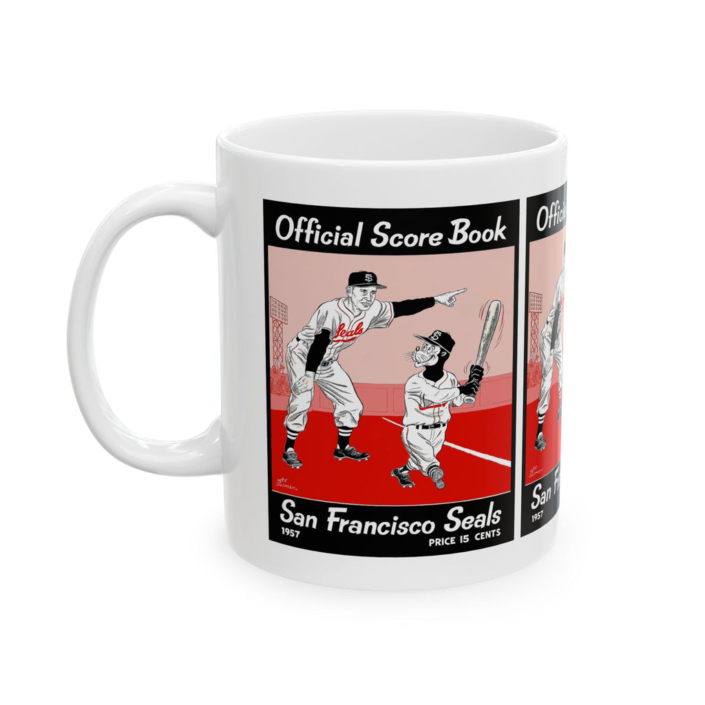 Vintage 1957 Baseball San Francisco Seals Ceramic Mug, Sports Fan Gift, Retro Baseball Team Cup, Baseball Memorabilia, Father's Day Gift