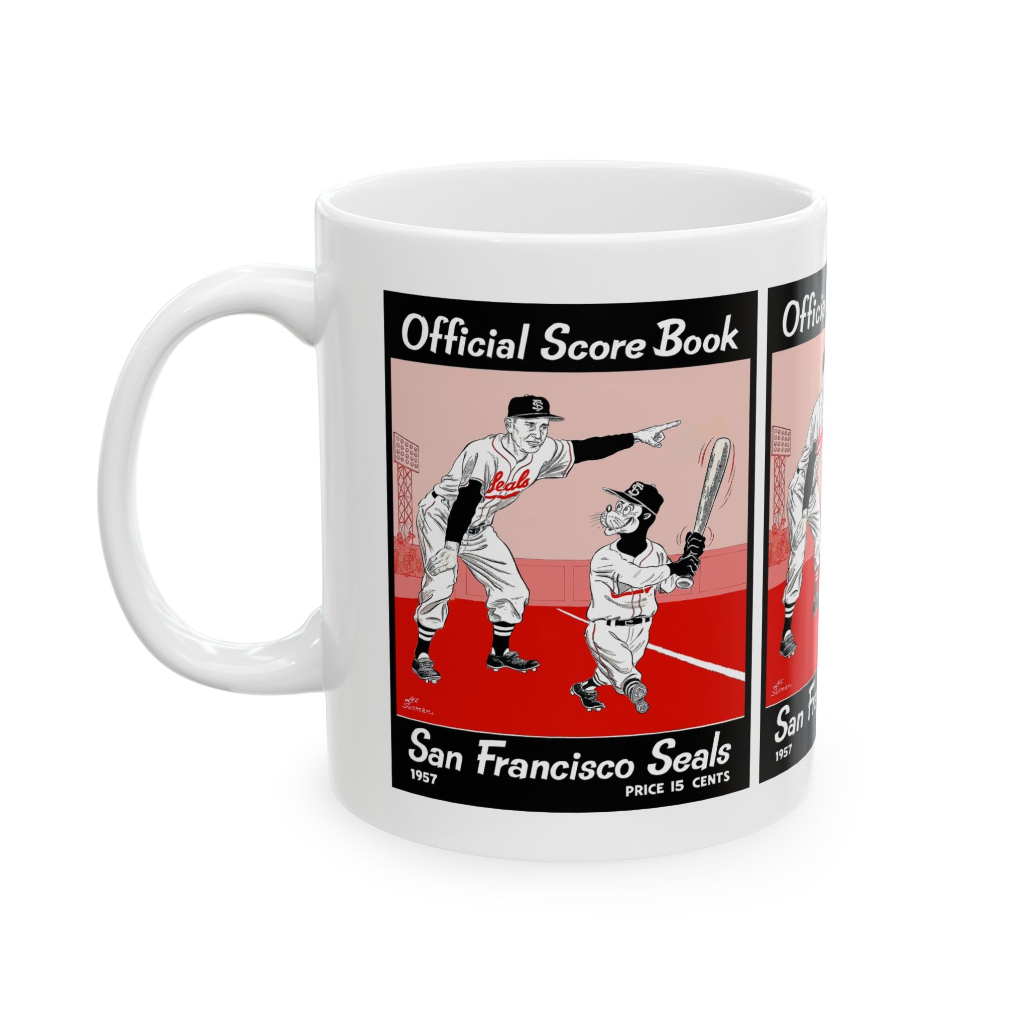 Vintage 1957 Baseball San Francisco Seals Ceramic Mug, Sports Fan Gift, Retro Baseball Team Cup, Baseball Memorabilia, Father's Day Gift