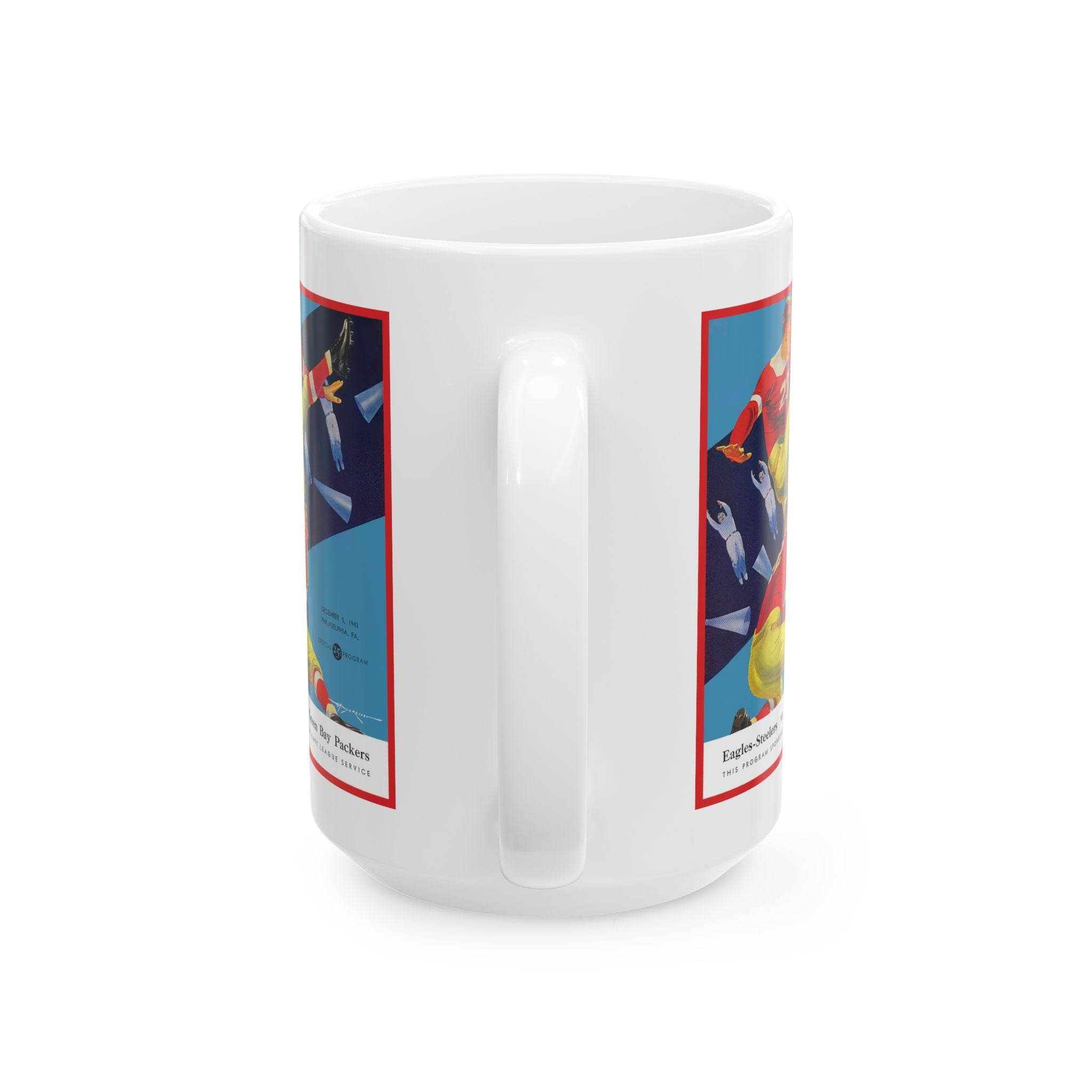 Vintage 1943 Eagles Steelers (Steegles) vs Green Bay Ceramic Mug — Retro  Football Design (11oz, 15oz)