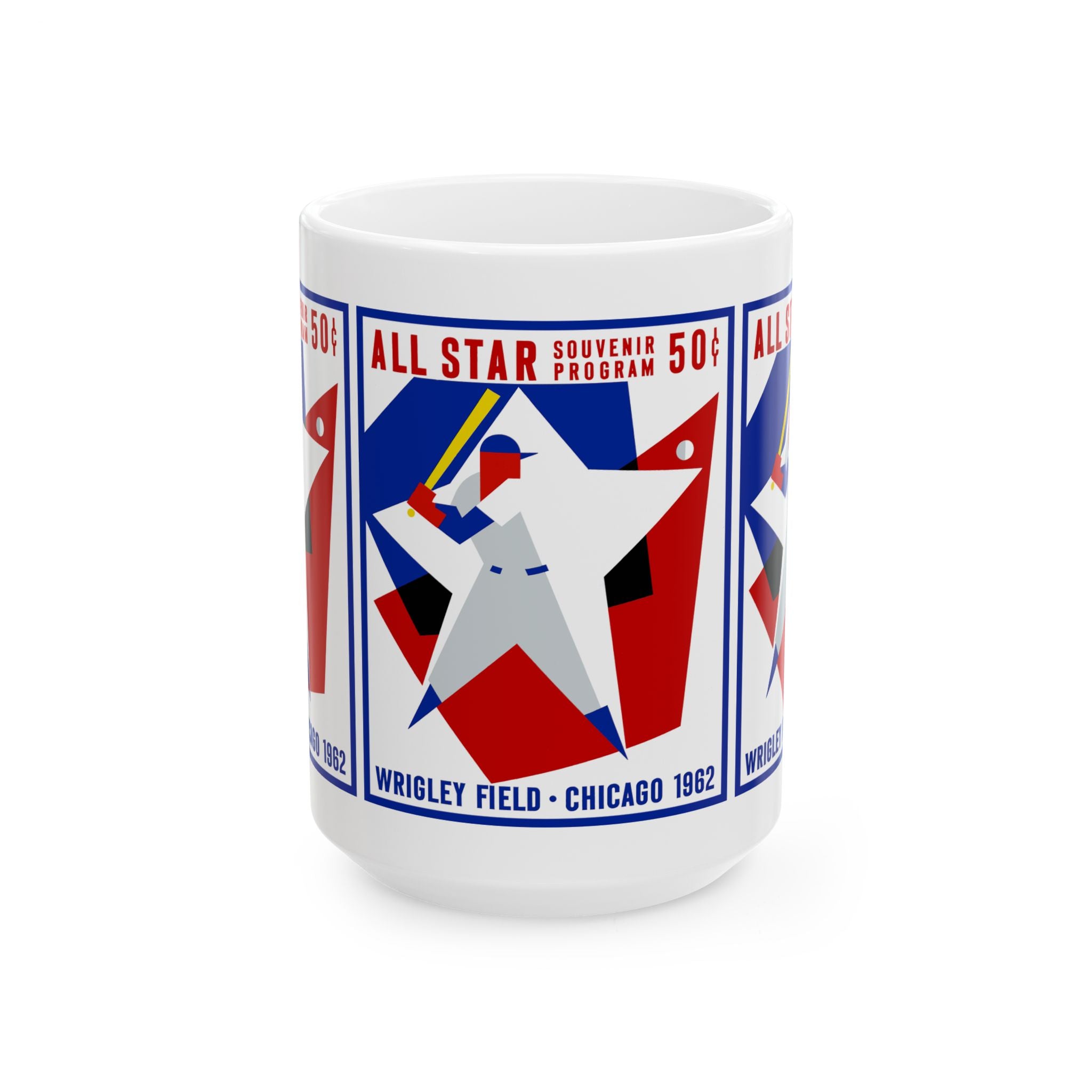 All Star Baseball Vintage Souvenir Mug — Wrigley Field 1962 Ceramic Coffee Cup (11oz/15oz)