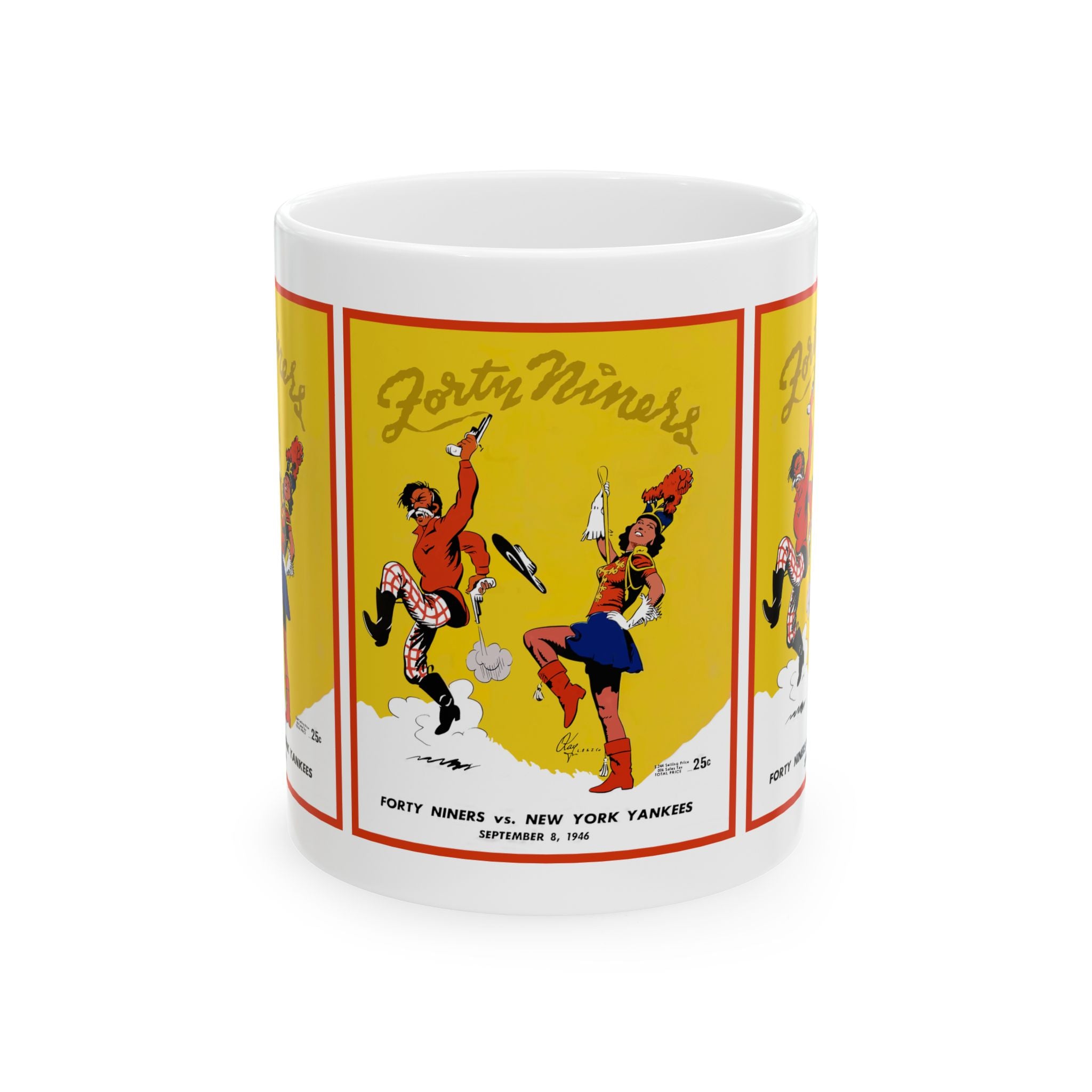 1946 Football 49ers - Yankees Ceramic Mug, Vintage Sports Fan Gift, Coffee Cup, Sports Memorabilia, Football Team Merchandise, Gift for Dad