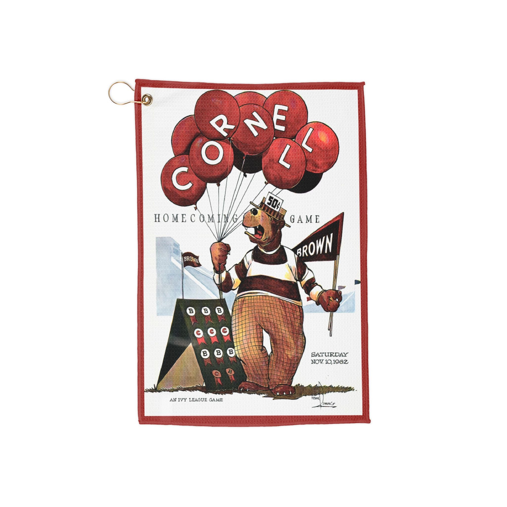 1962 Cornell - Brown Football Golf Towel