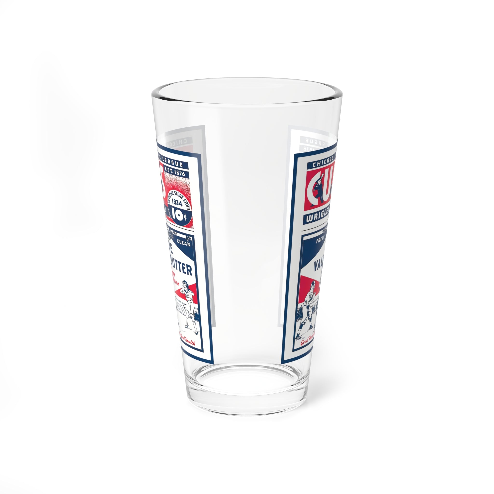 Vintage Baseball Chicago Cubs Mixing Glass, 16oz - Great for Cubs Fans, Baseball Enthusiasts, Sports Bar Decor - Gift for Father's Day,