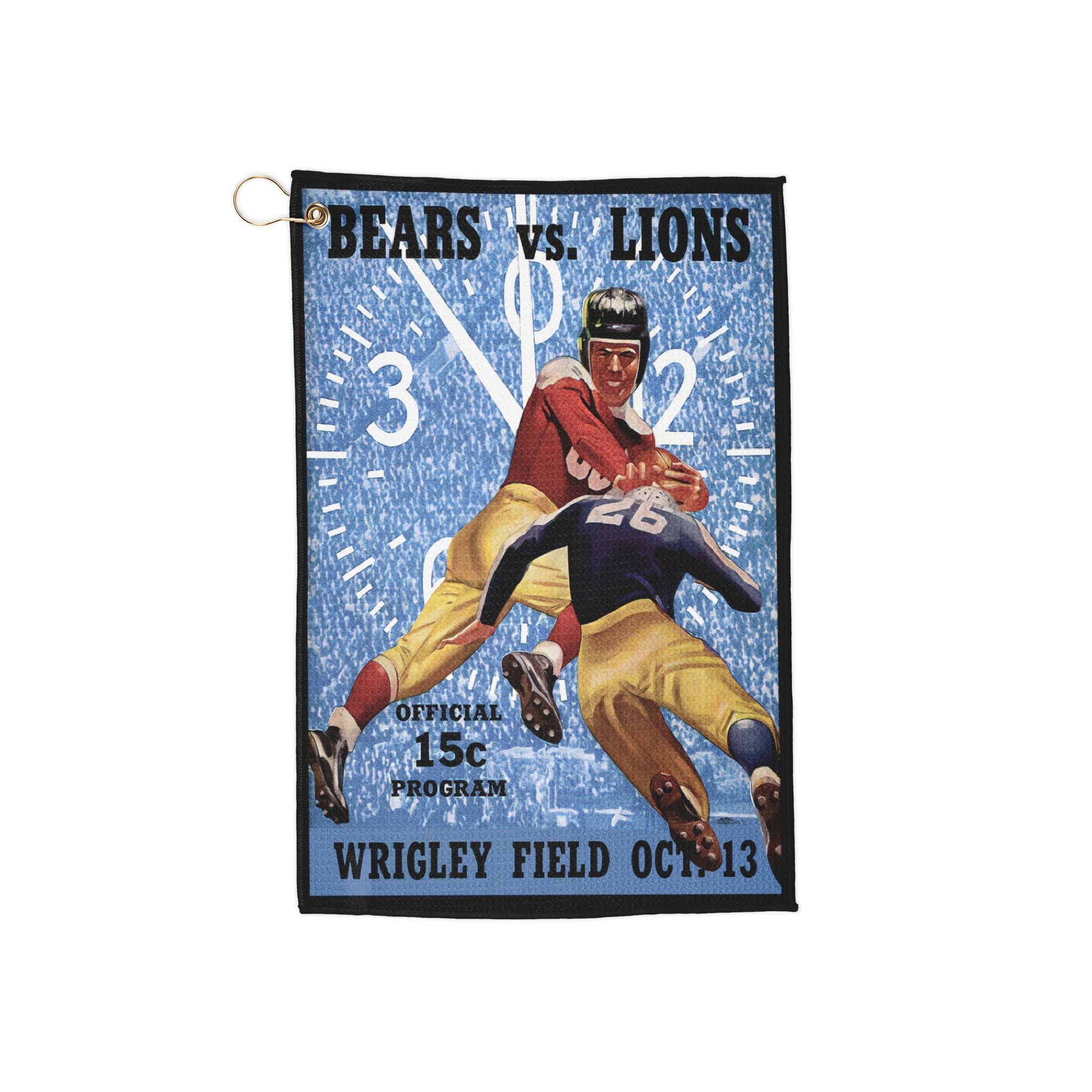 Vintage 1940 Football Bears-Lions Golf Towel, Sports Towel, Golf Accessories, Golf Gifts, Sports Fan Gift, Golfing Gear