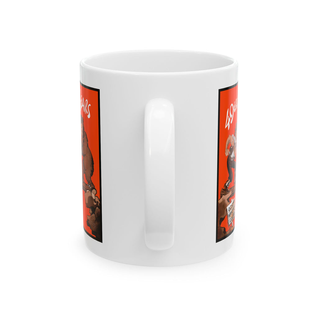 Vintage 1955 Chicago-San Francisco Football Program Ceramic Mug, 11oz - Sports Fan Gift, Coffee Cup, Tea Mug, Retro Sports