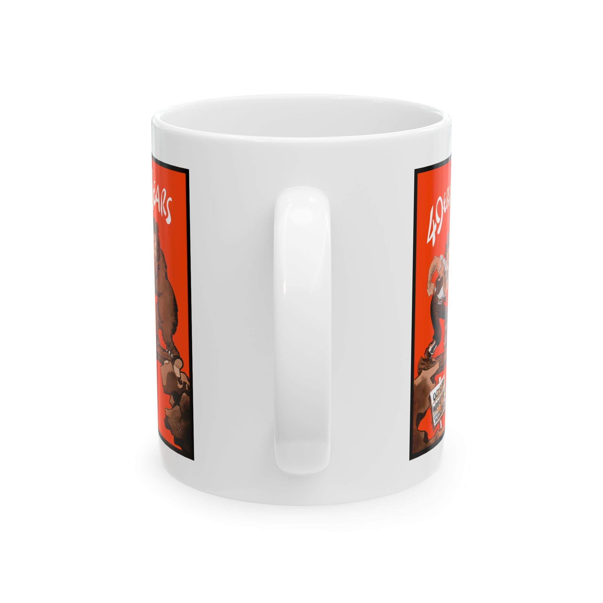 Vintage 1955 Chicago-San Francisco Football Program Ceramic Mug, 11oz - Sports Fan Gift, Coffee Cup, Tea Mug, Retro Sports