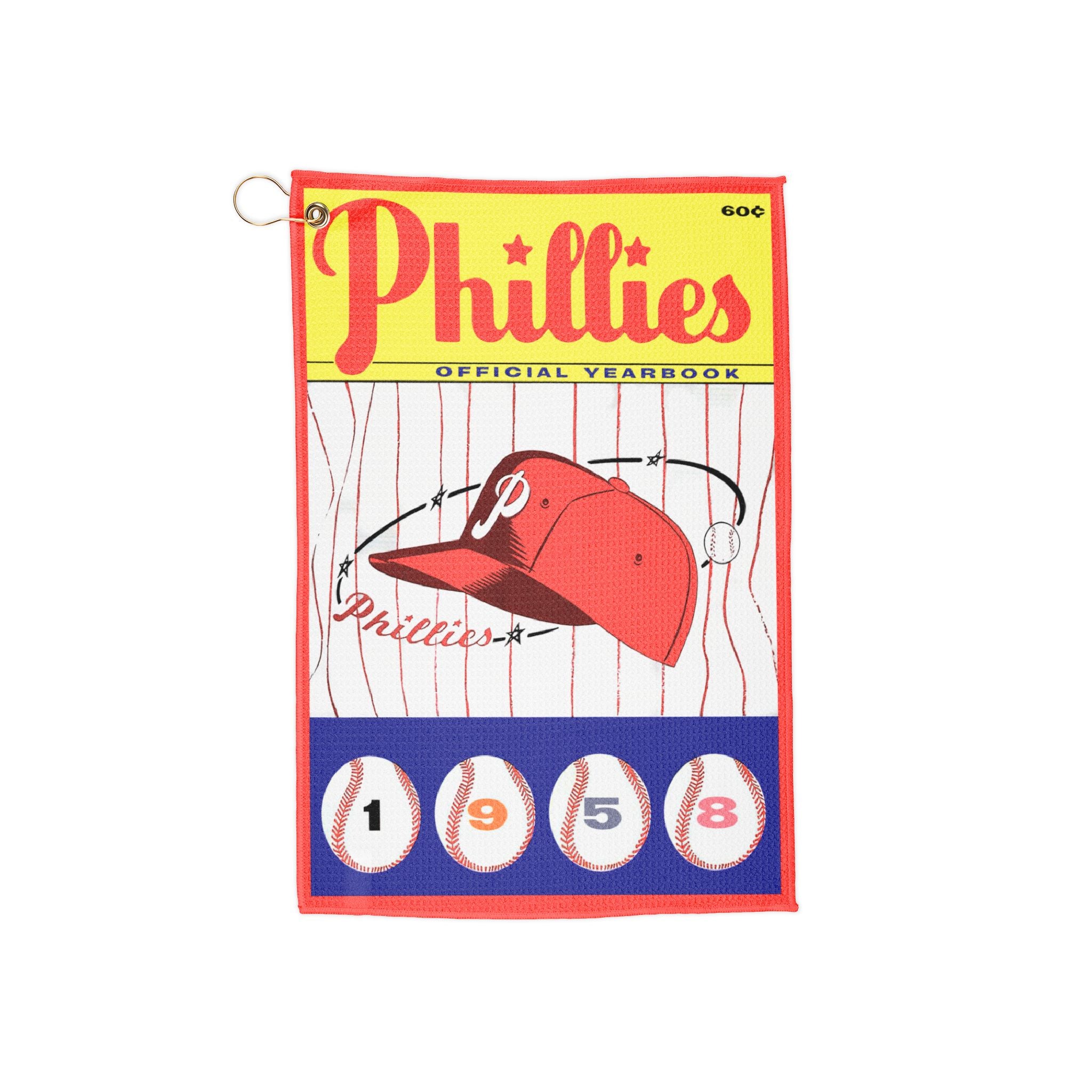 Vintage 1958 Baseball Philadelphia Golf Towel - Sports Fan Gift, Retro Team Logo, Golfing Accessories, Fathers Day Present, Golf Course