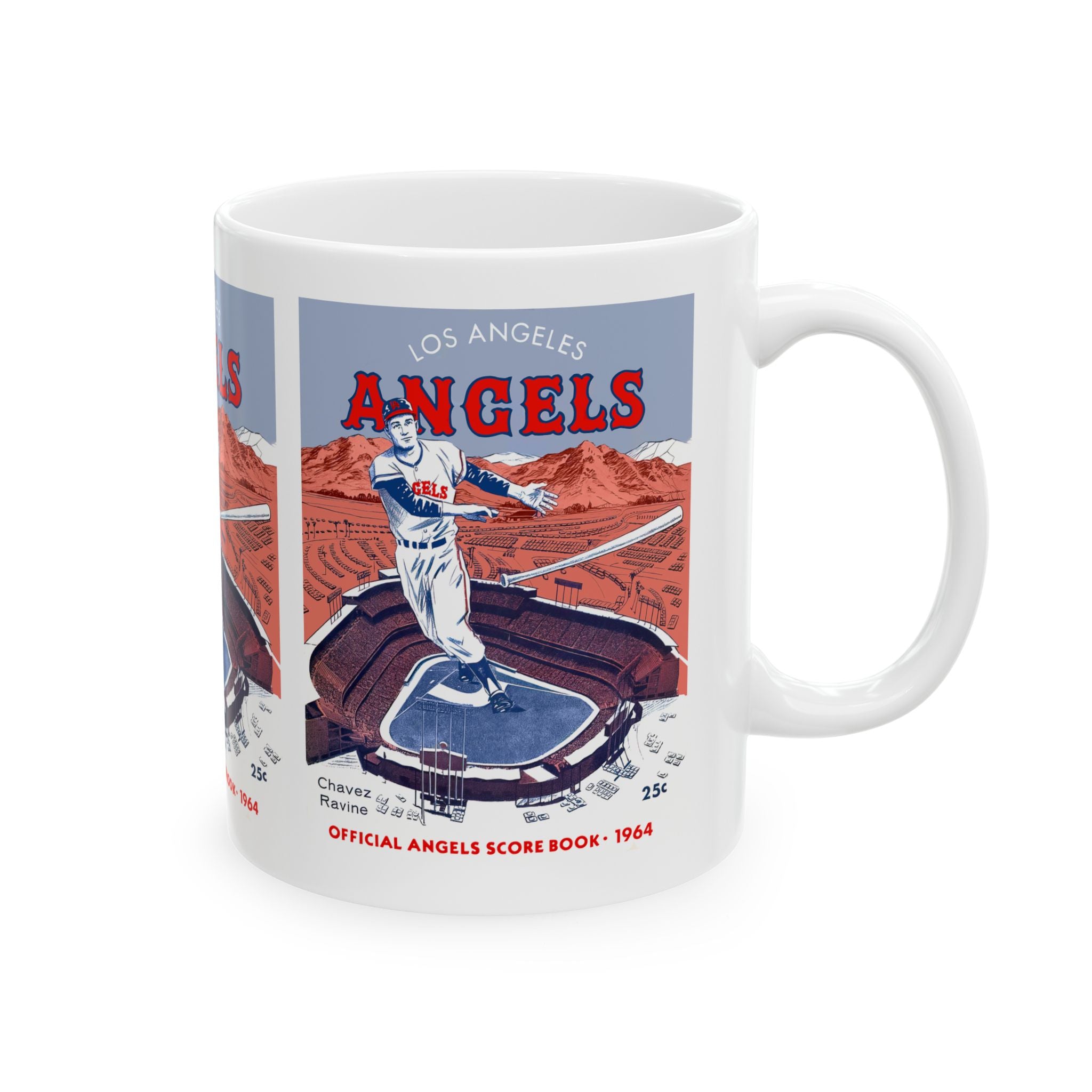 1964 Vintage Los Angeles Angels Baseball Program Cover - Ceramic Mug, 11oz