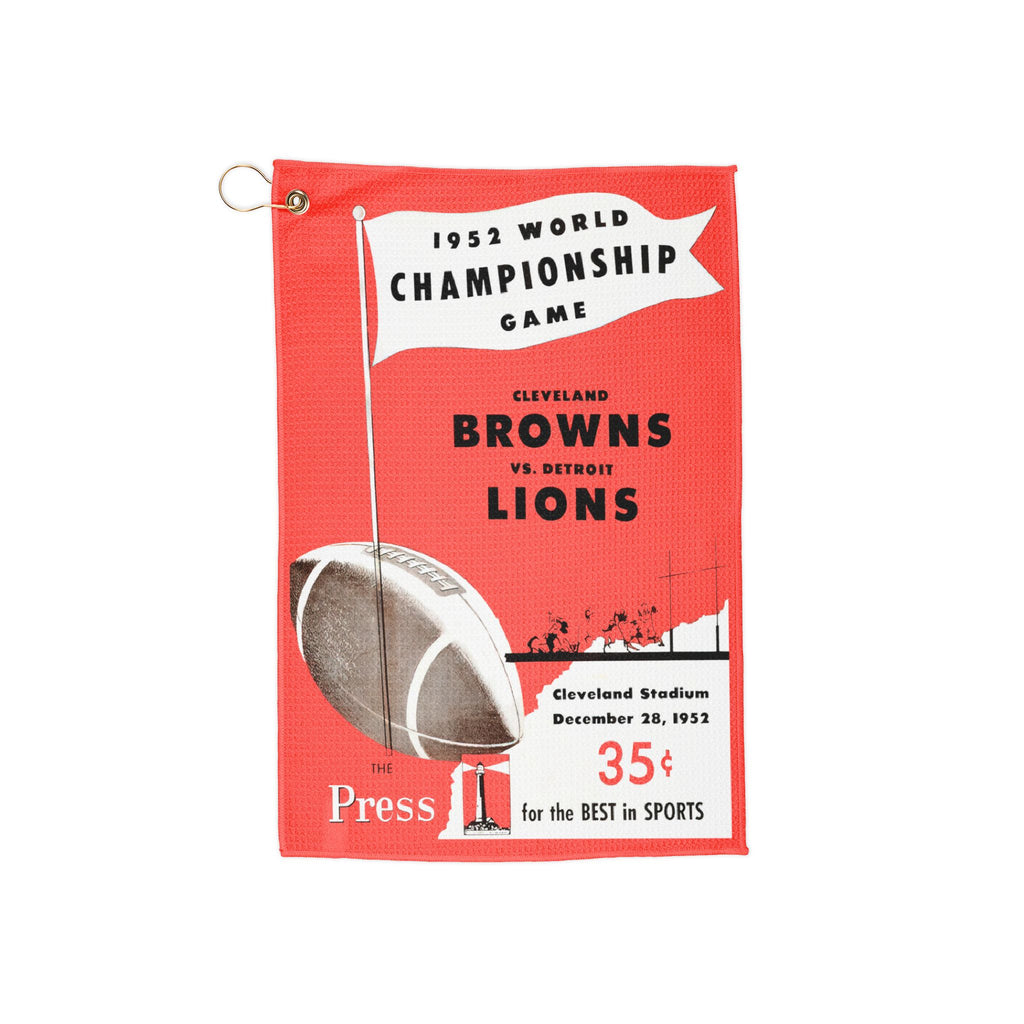 1952 Cleveland vs Detroit World Championship Football Golf Towel