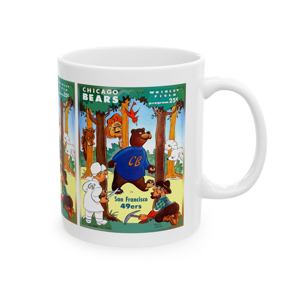 1958 Football Bears vs 49ers Ceramic Mug 11 oz, 15 oz
