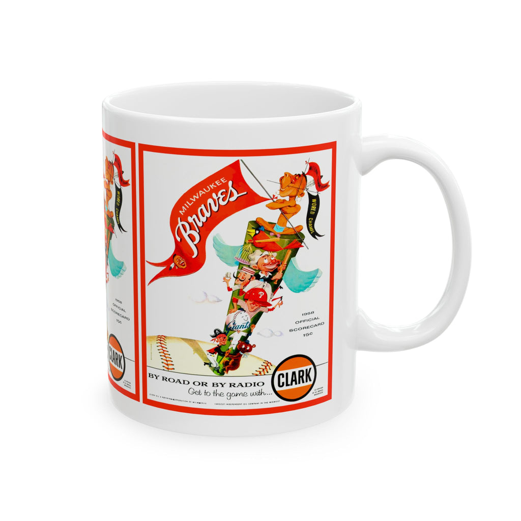 Ceramic Mug, 1958 Milwaukee Braves Baseball World Champions, Baseball Fan Gift, Sports Memorabilia, World Series Commemorative Cup, Baseball