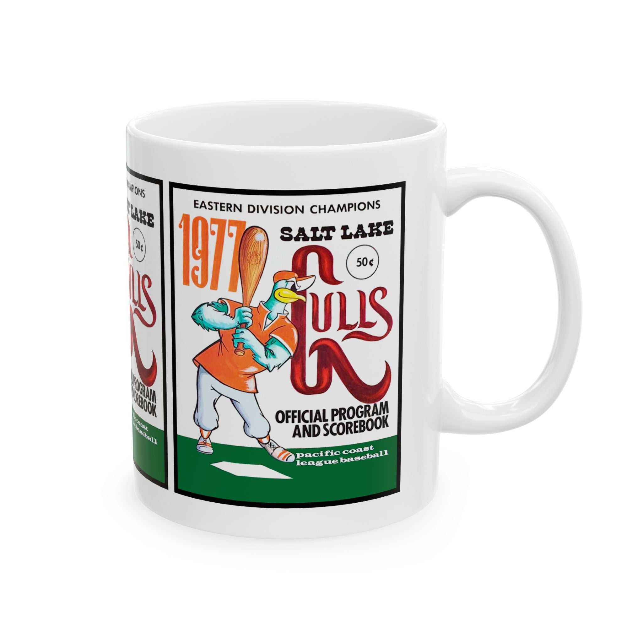 Vintage 1977 Baseball Salt Lake City Gulls Ceramic Mug, Gift for Sports Fans, Coffee Cup, Tea Mug, Baseball Lover Gift, Sport Enthusiast