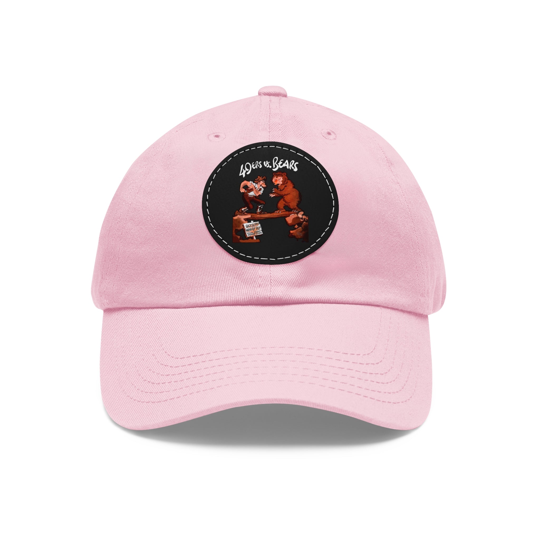 1955 Vintage Chicago Bears - San Francisco 49ers Football Program Cover - Dad Hat with Leather Patch (Round)