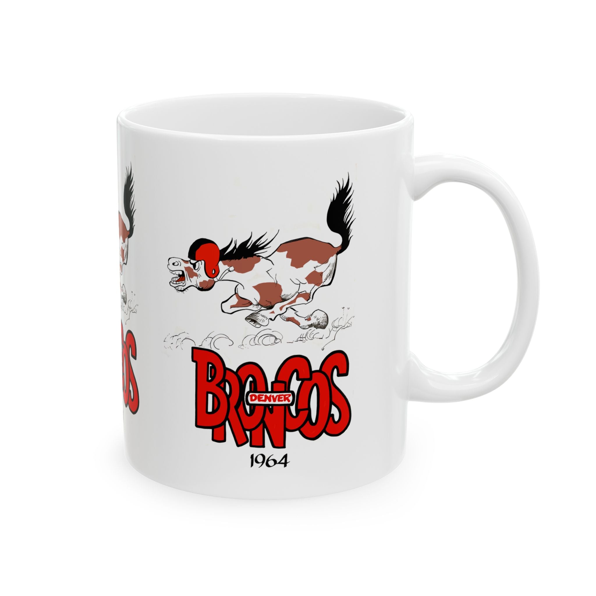 1964 Vintage Denver Broncos Football - Ceramic Mug, 11oz
