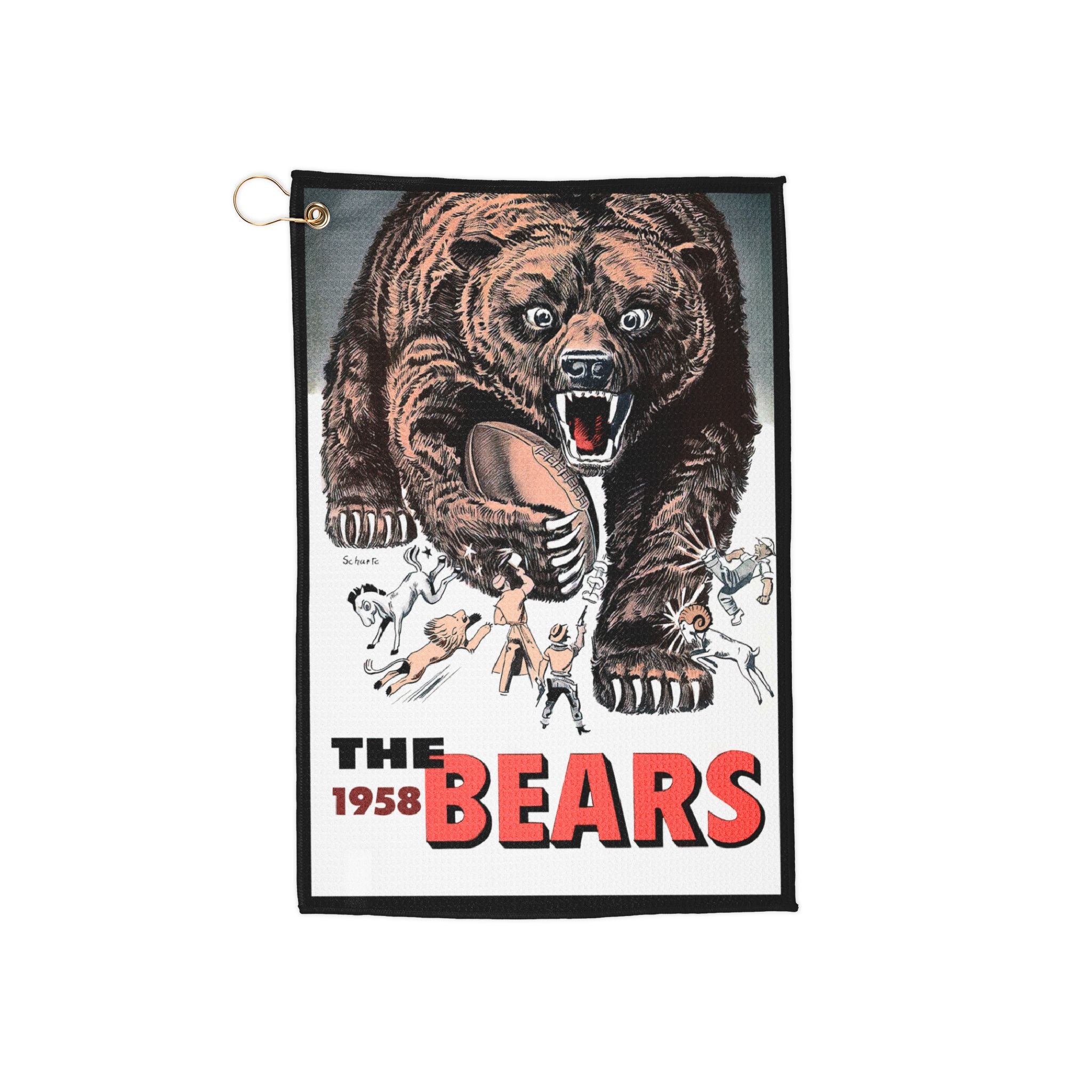 Golf Towels - 1958 Football - Chicago Bears, Sports Towel, Team Spirit, Golf Accessory, Golf Gift, Sports Fan Merchandise