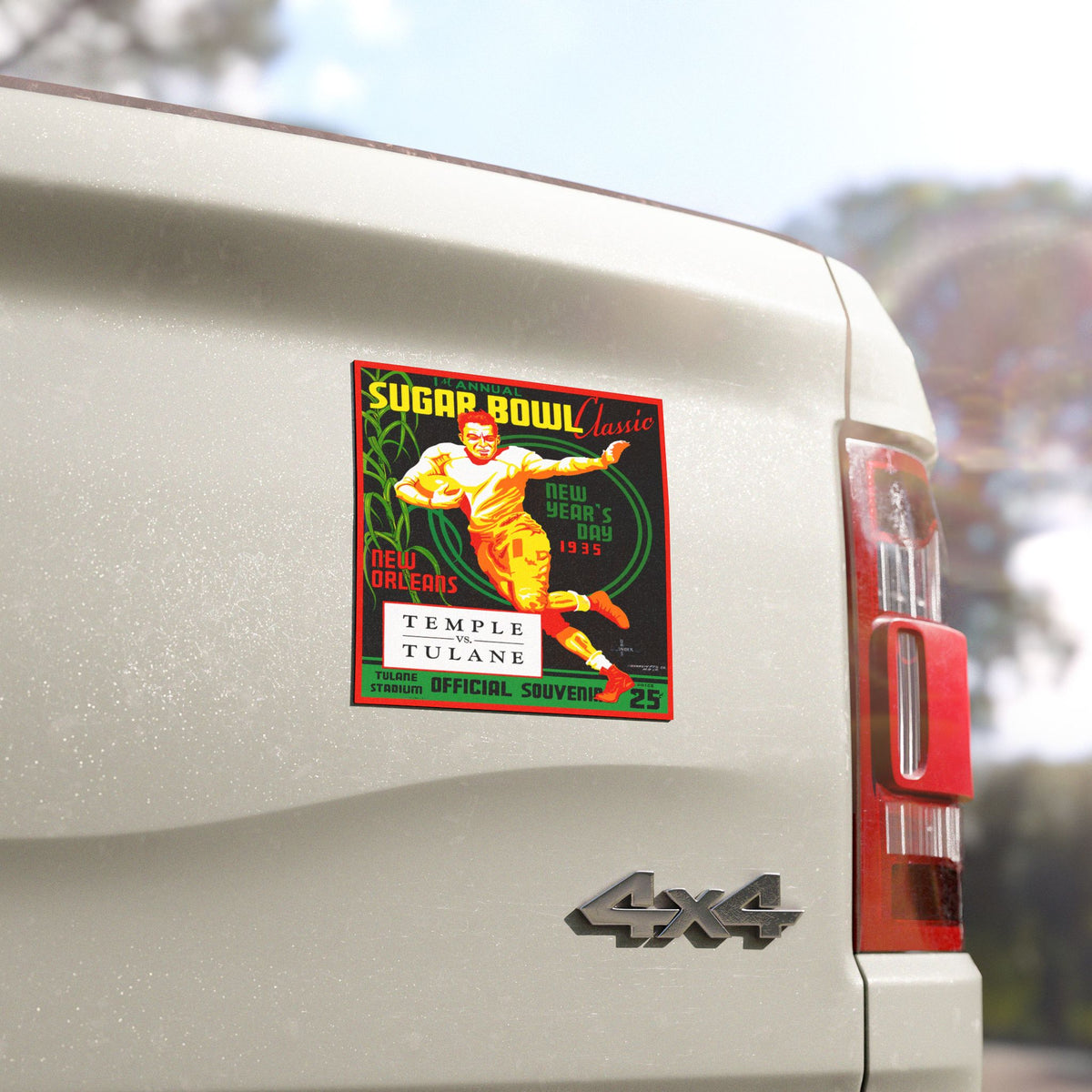1935 Sugar Bowl Classic New Orleans Football Tulane-Temple Car Magnet