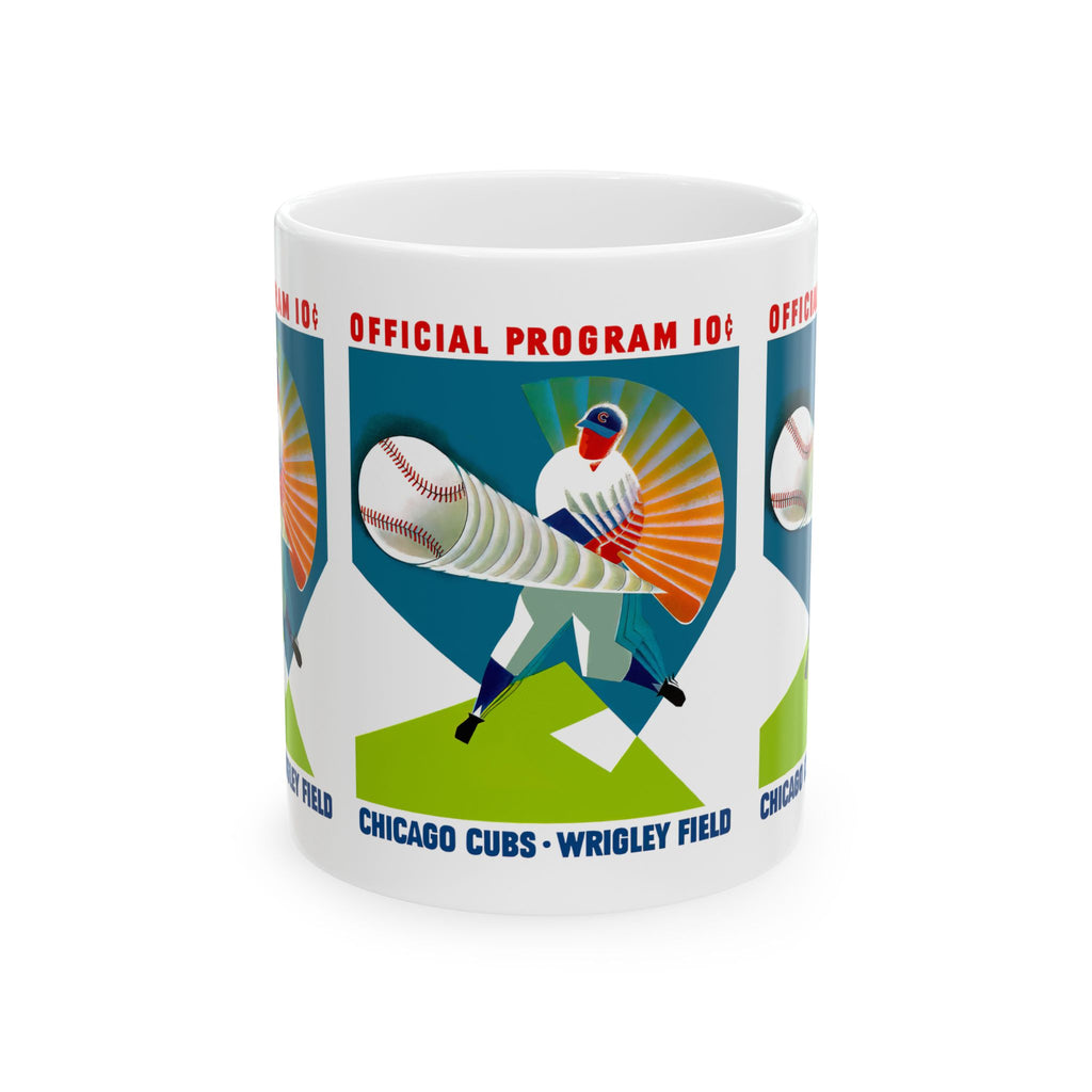1960 Vintage Chicago Cubs Baseball Program Cover - Ceramic Mug, 11oz