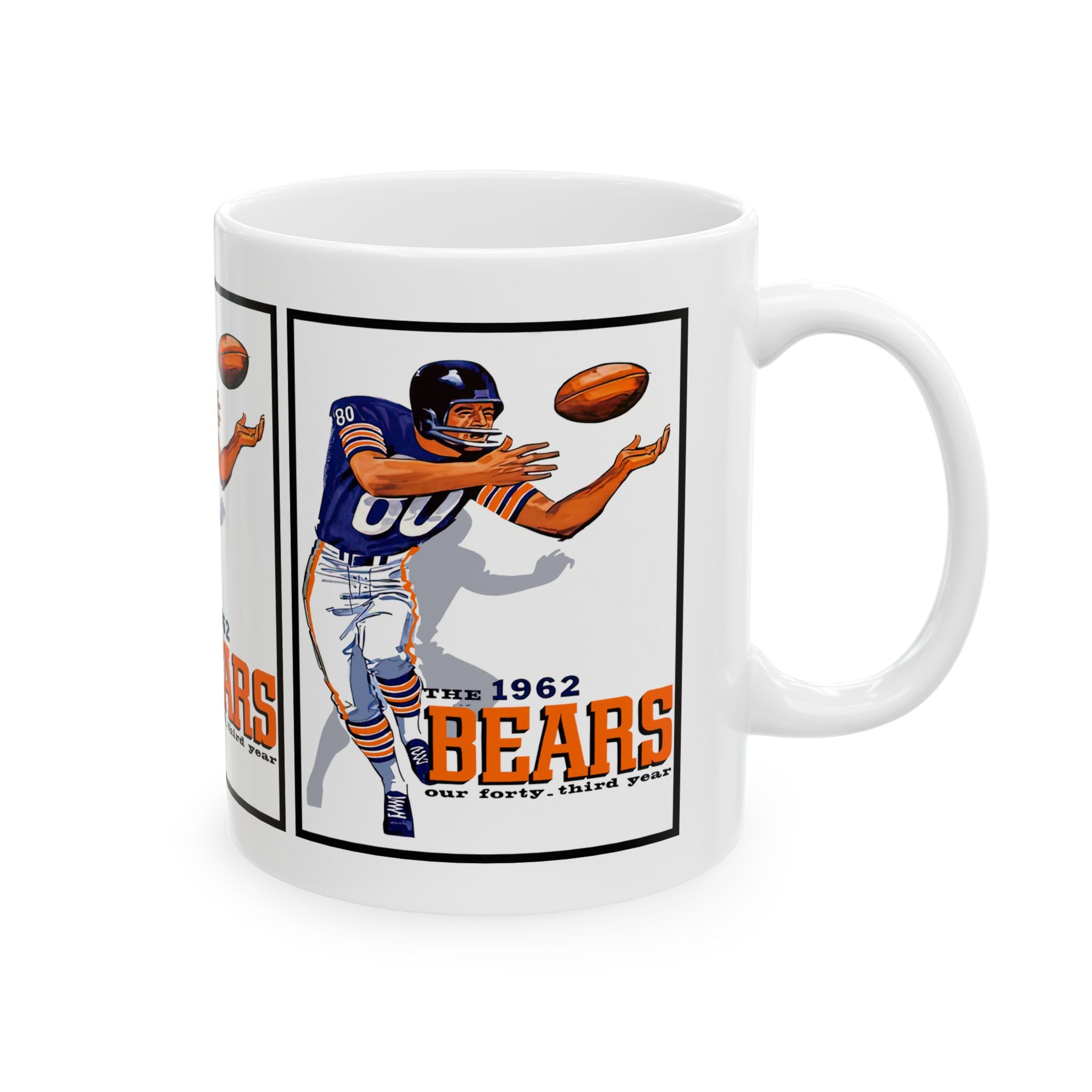 1962 Bears Vintage Football Yearbook Ceramic Mug (11oz & 15oz)