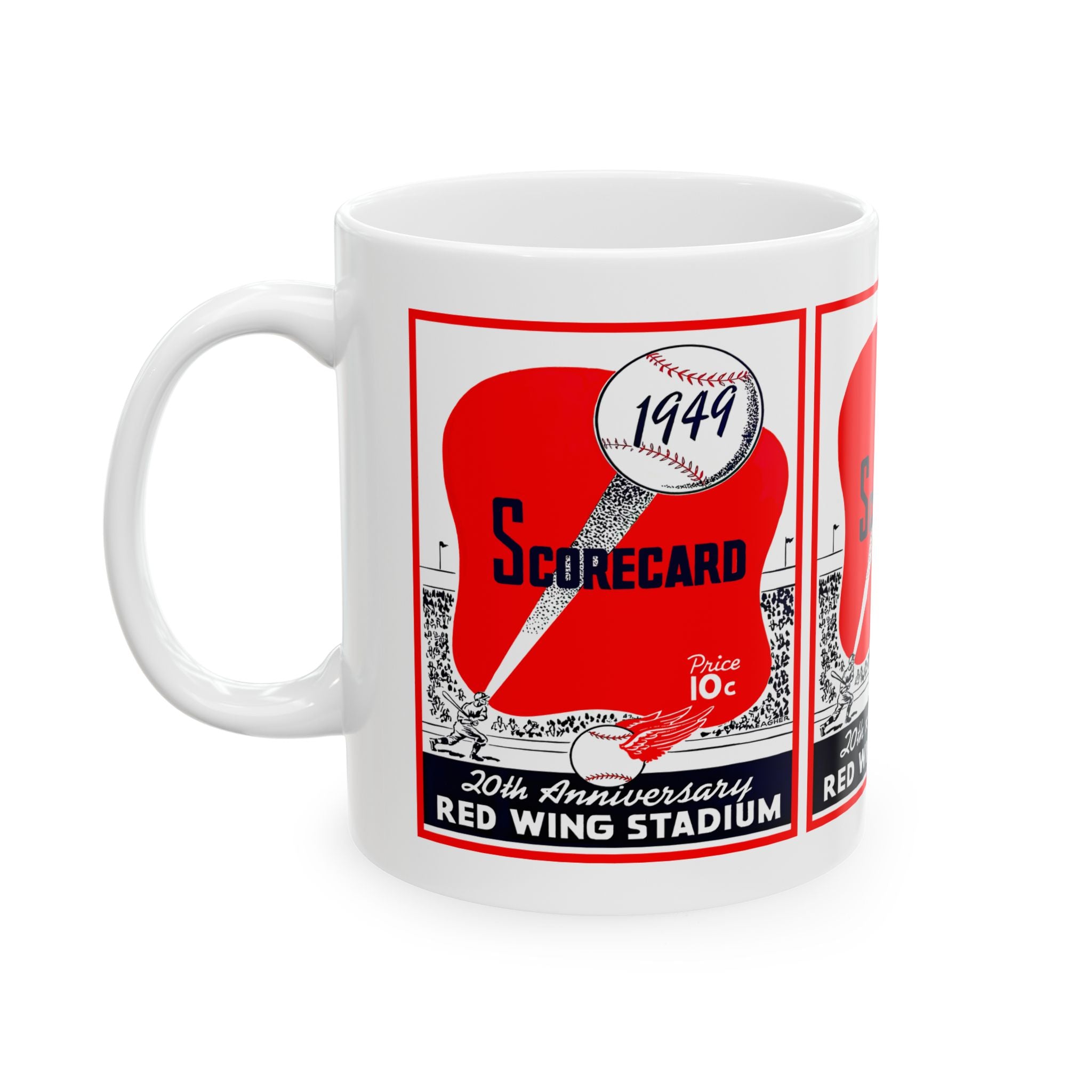 1949 Rochester Red Wings Baseball Mug | Vintage Baseball Ceramic Mug 11oz and 15oz