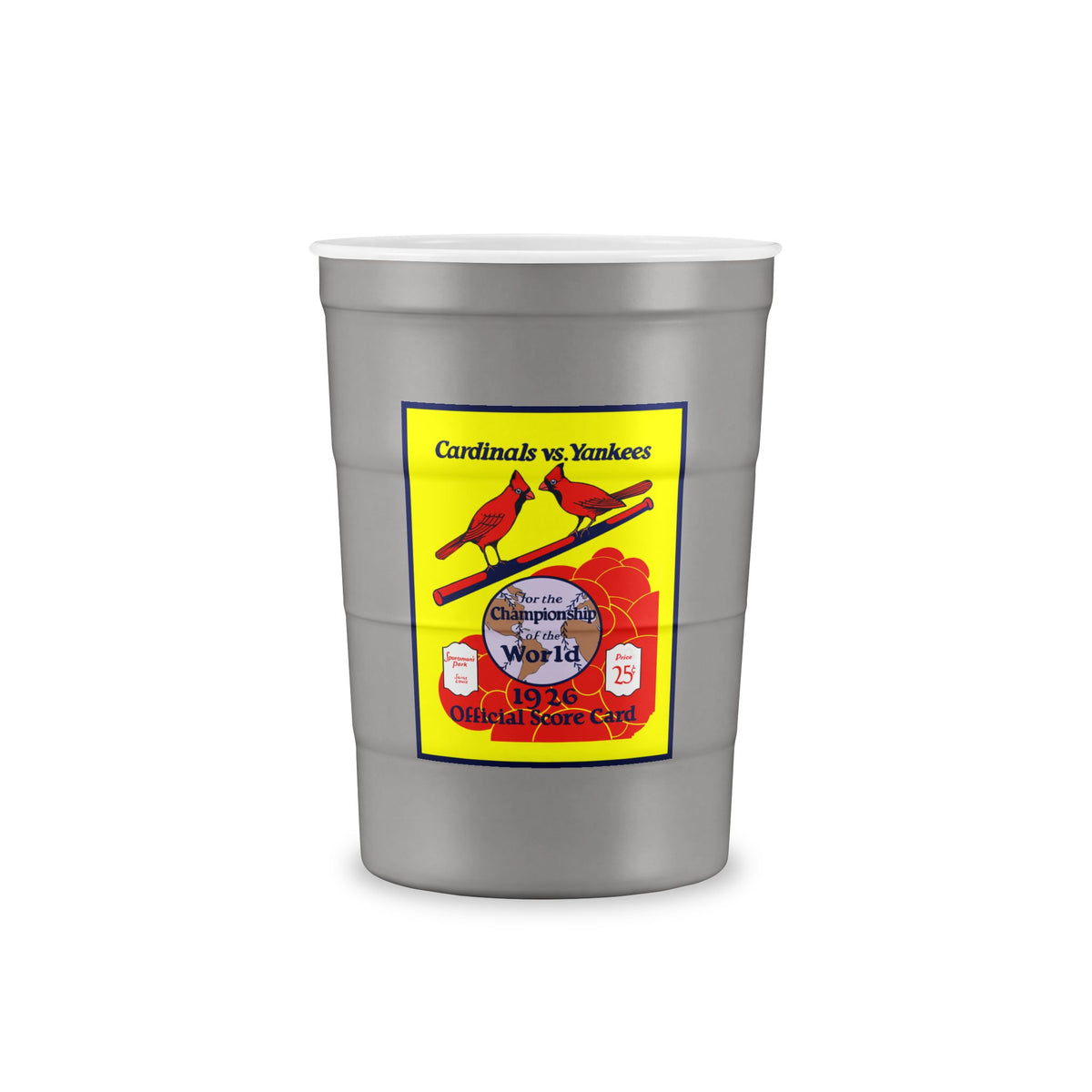 1926 Baseball World Series Cardinals - Yankees Recyclable Steel Cup — Reusable Party Cup