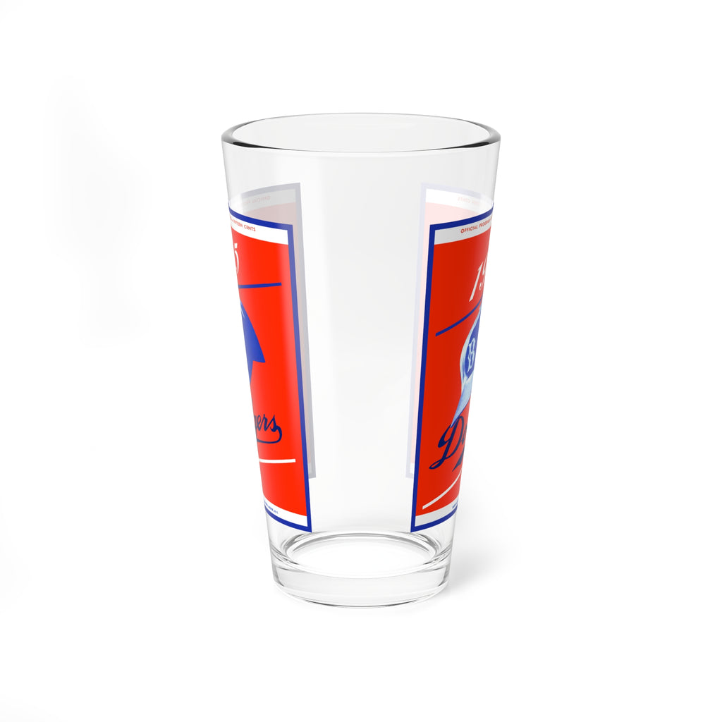 1955 Brooklyn Dodgers Mixing Glass — 16oz Baseball Barware