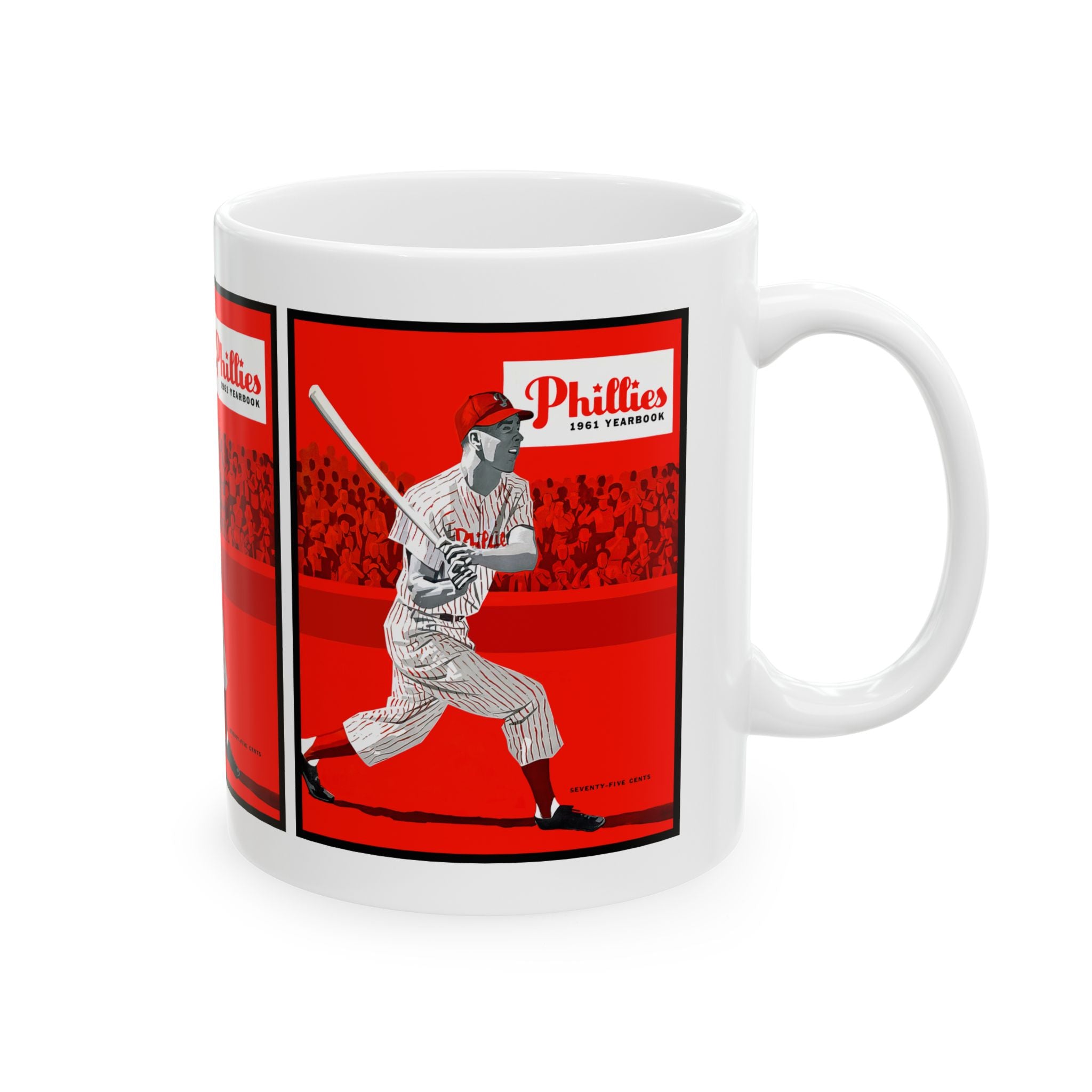1961 Vintage Philadelphia Phillies Baseball Yearbook Cover - Ceramic Mug, 11oz, 15oz