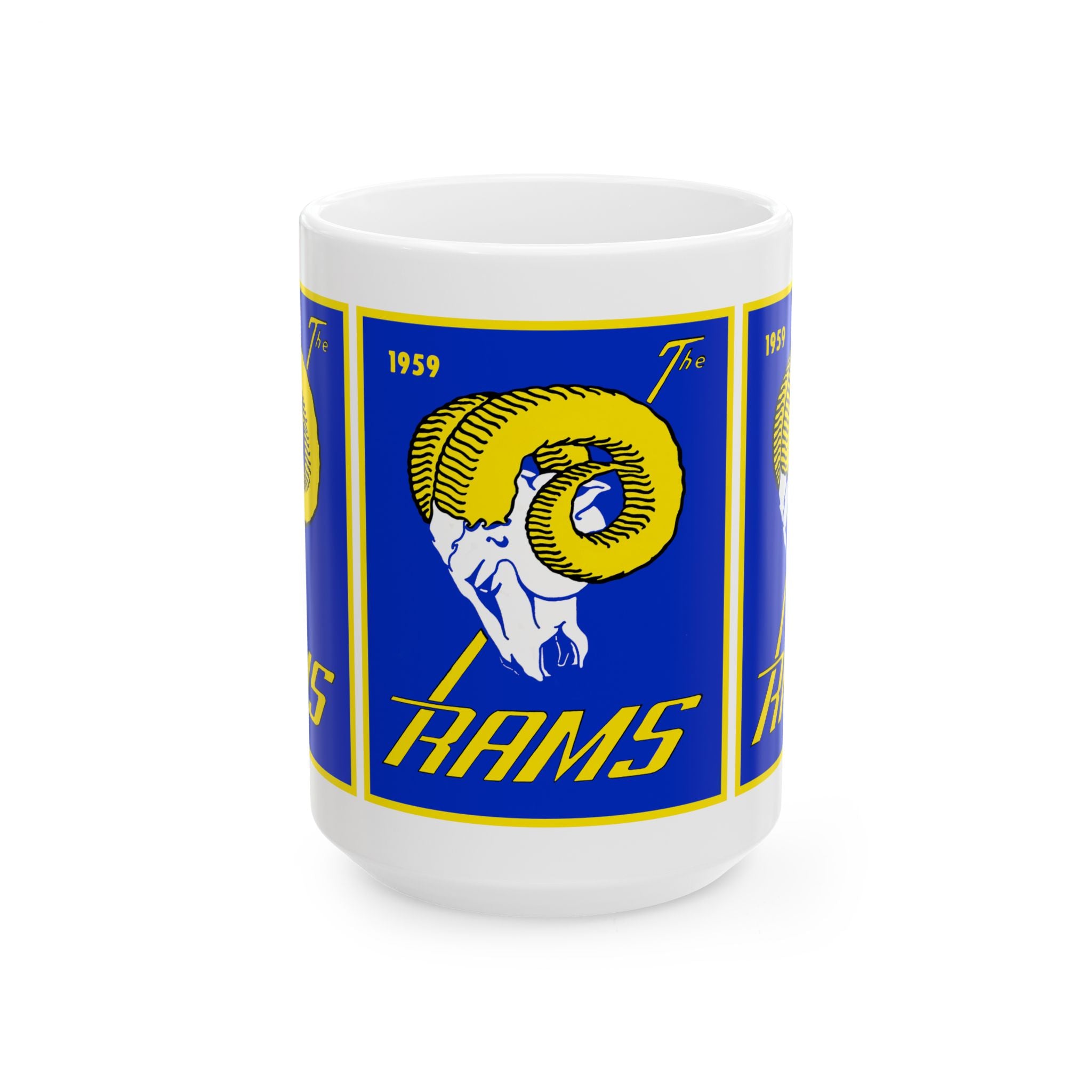 Ceramic Mug, 1959 Football Los Angeles Rams Yearbook, Vintage Rams Fan Gift, Football Memorabilia Mug, Sports Collector Cup, LA Rams Fan