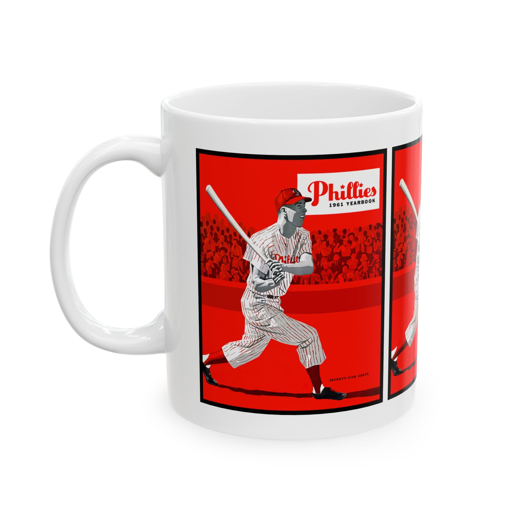 1961 Vintage Philadelphia Phillies Baseball Yearbook Cover - Ceramic Mug, 11oz, 15oz