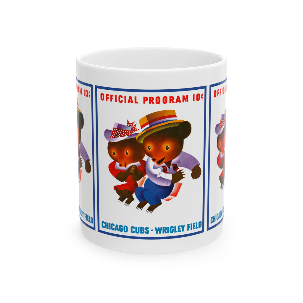 1961 Vintage Baseball Program Chicago Cubs Wrigley Field  - Ceramic Mug