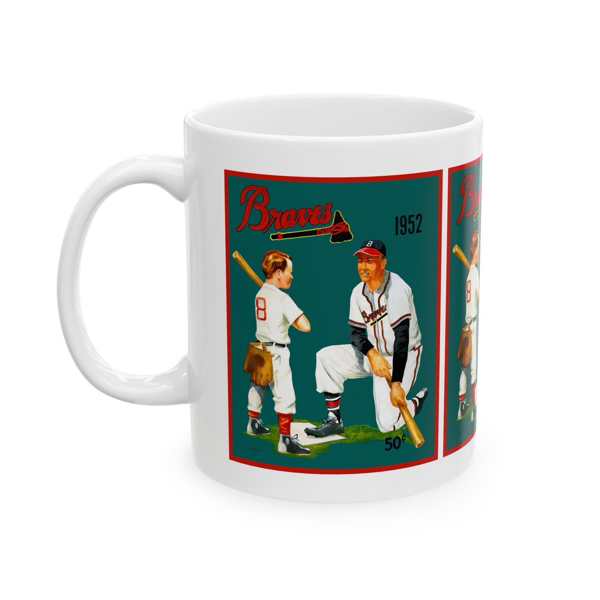 Vintage 1952 Baseball Boston Braves Yearbook Ceramic Mug, Sports Fan Gift, Baseball Memorabilia Mug, Baseball Collectible Mug, Baseball Gift