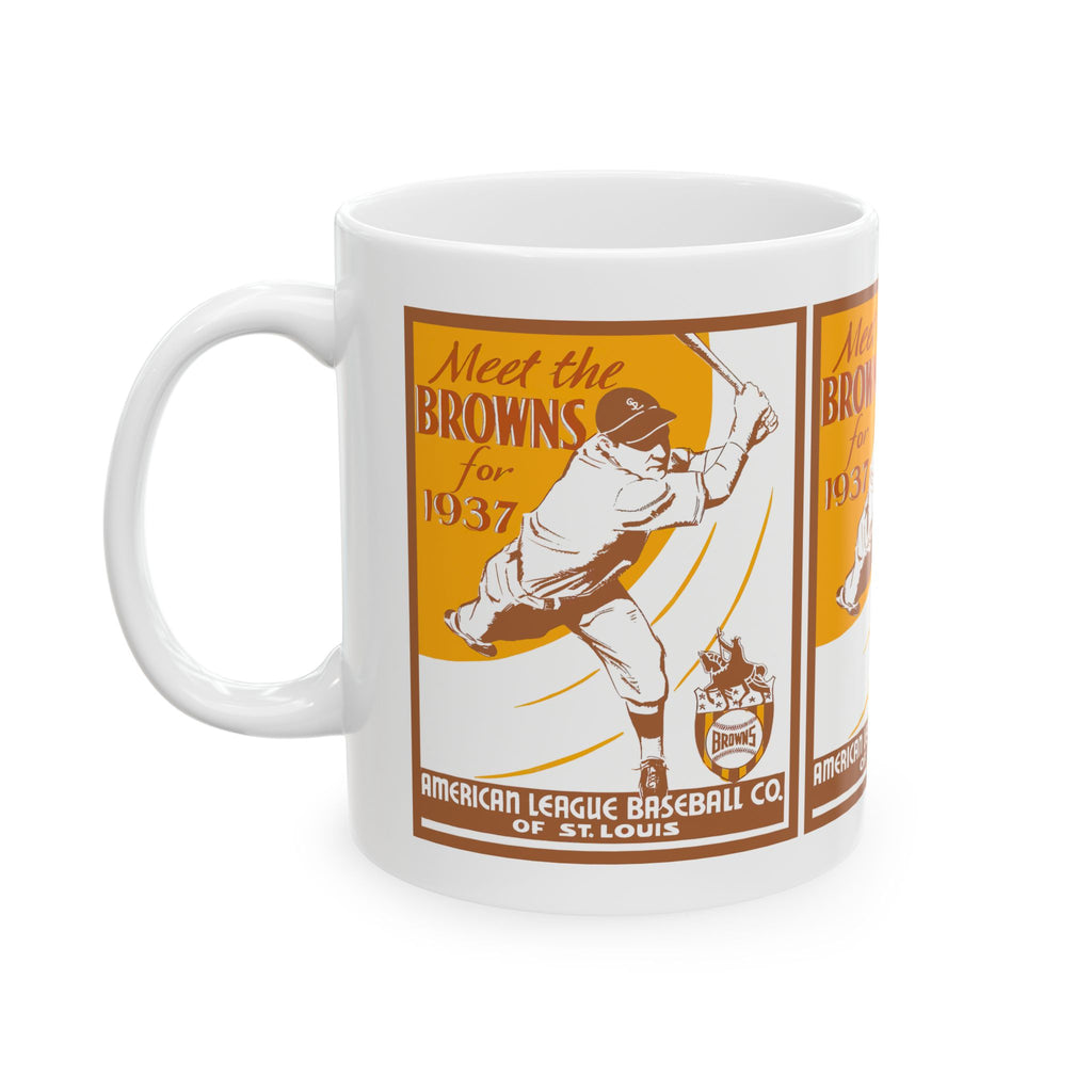 1937 Vintage St. Louis Browns Baseball Media Guide Cover - Ceramic Mug, 11oz