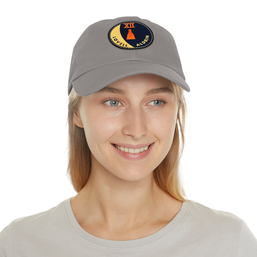NASA Gemini 12 - Flight Patch - Dad Hat with Leather Patch (Round)