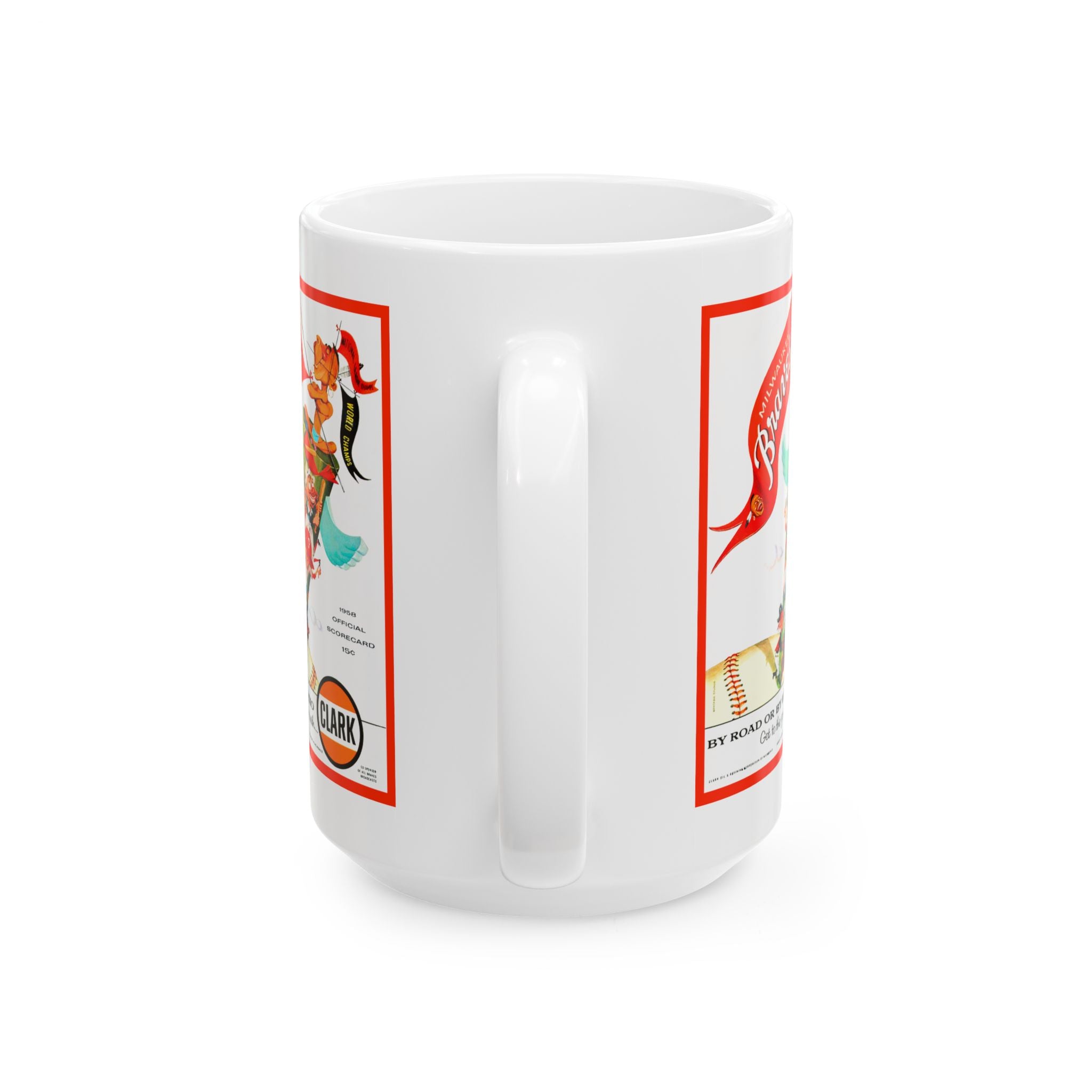 Ceramic Mug, 1958 Milwaukee Braves Baseball World Champions, Baseball Fan Gift, Sports Memorabilia, World Series Commemorative Cup, Baseball