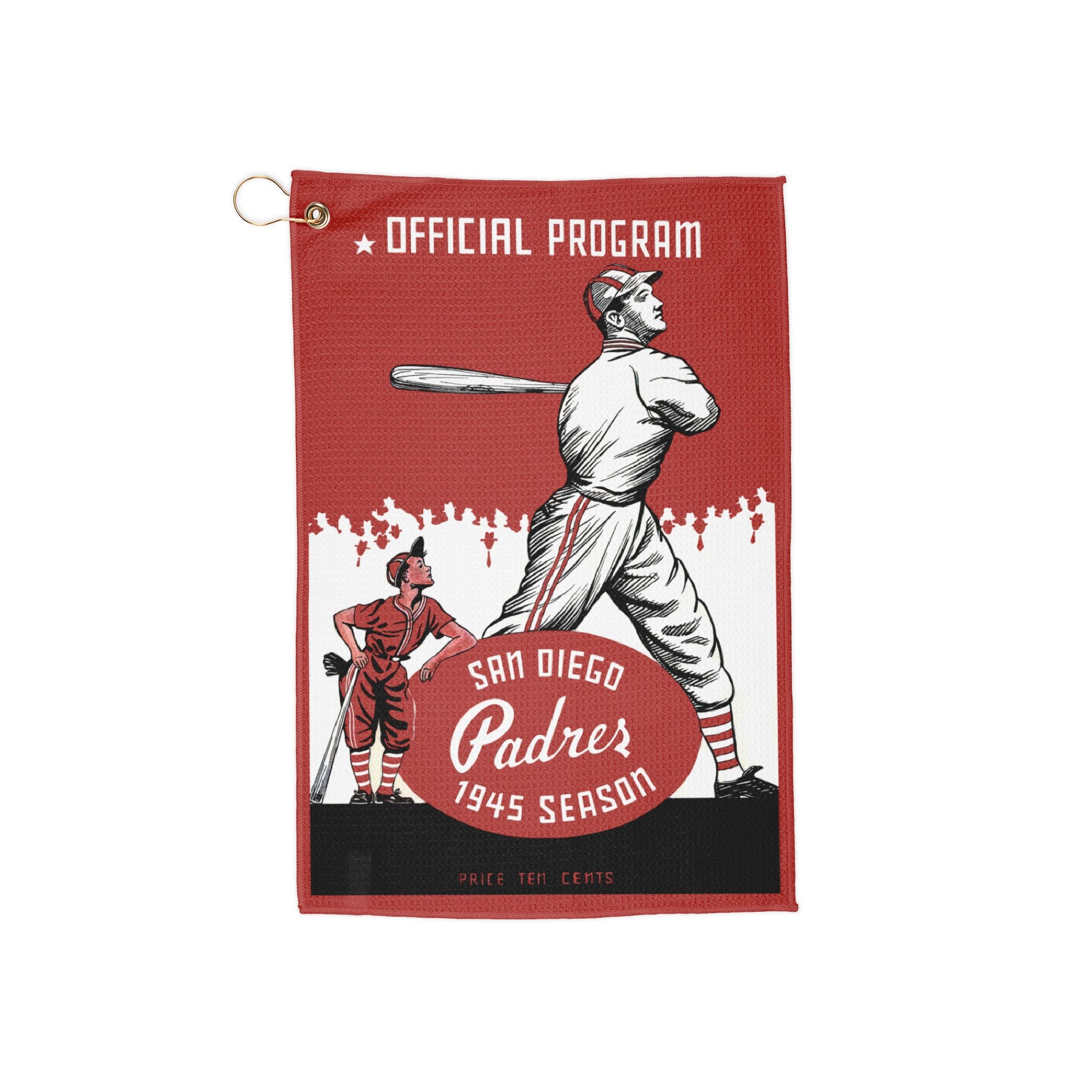 Vintage Baseball San Diego Padres Golf Towel - Sports Fan Gift, Retro Athletic Decor, Baseball Team Memorabilia, 1940s Sports Collectible