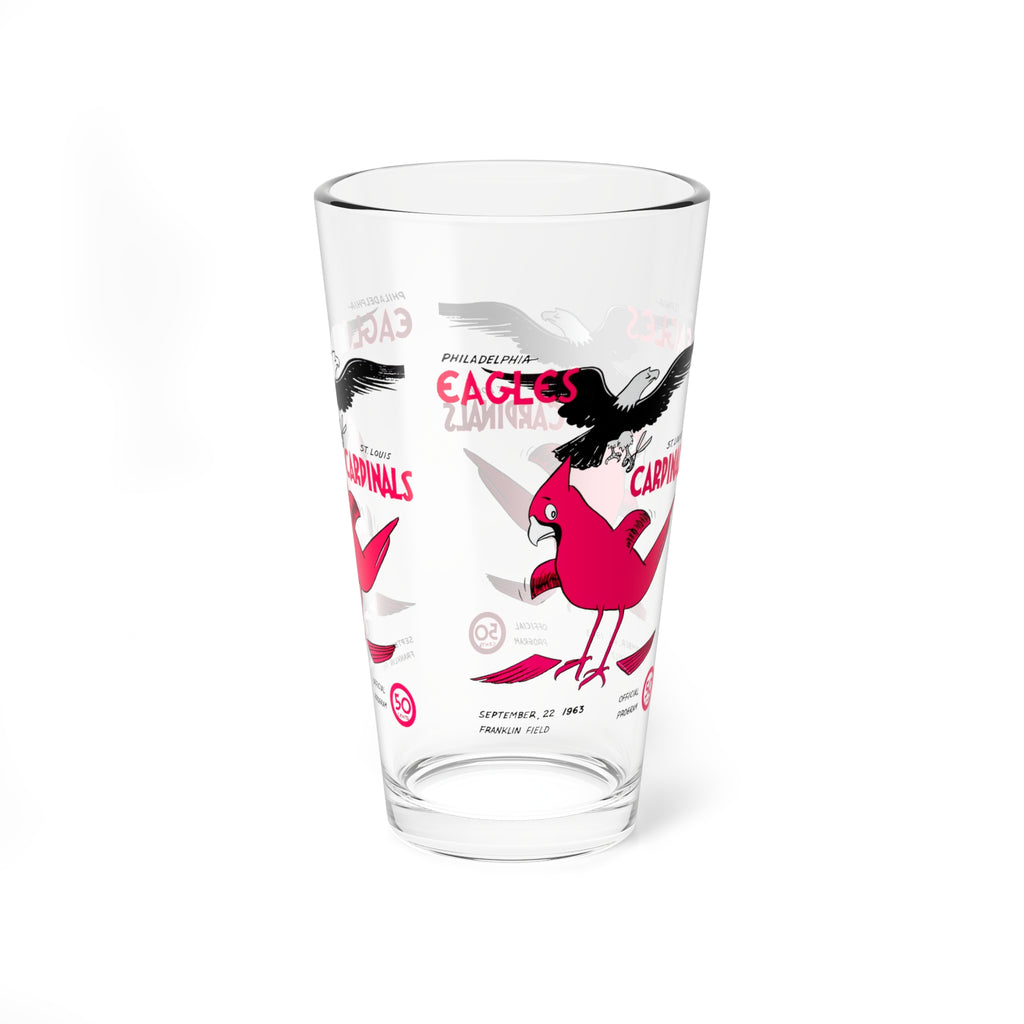 1963 Vintage St Louis Cardinals - Philadelphia Eagles Football Program Cover -  Pint Glass, 16oz