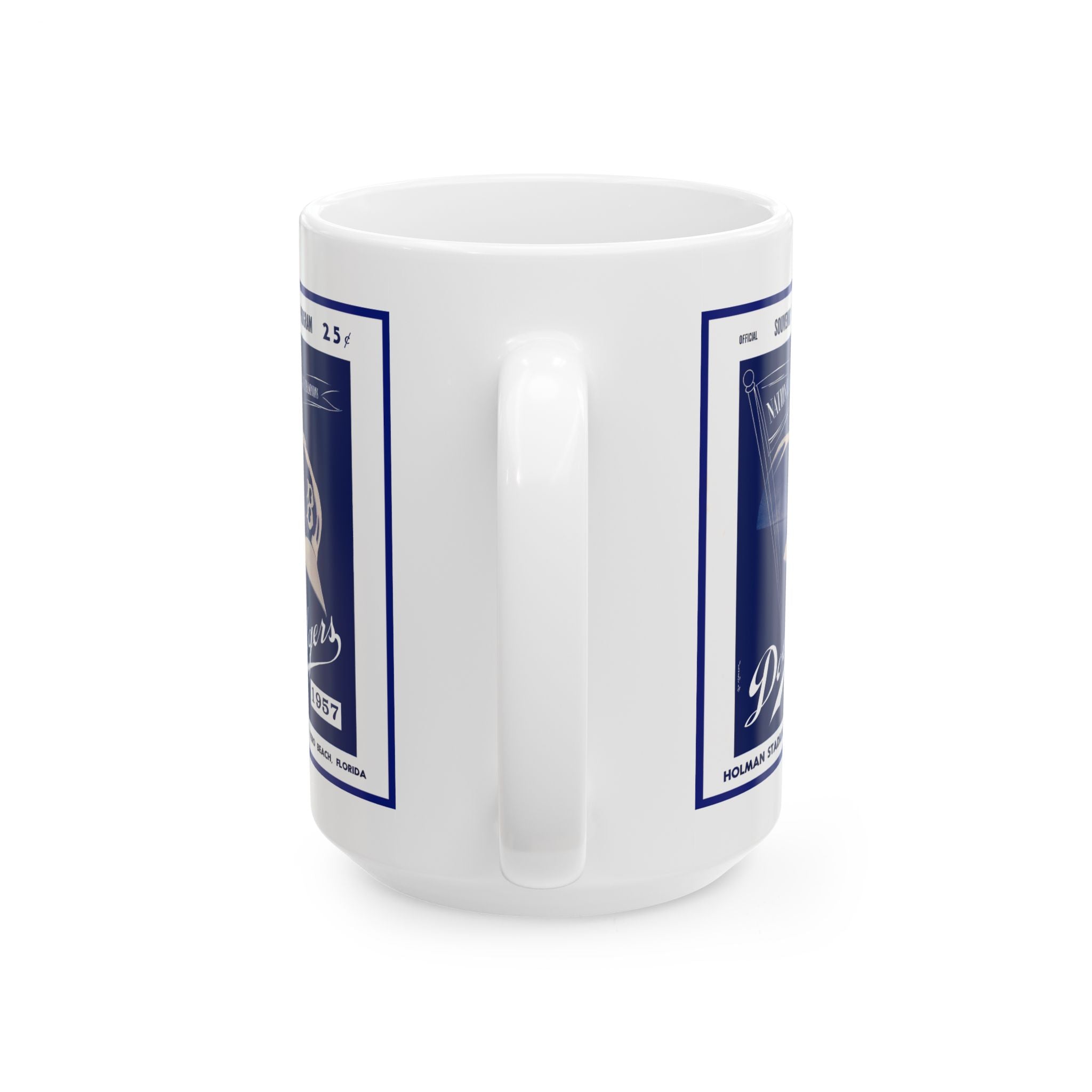 Vintage Baseball Spring Training 1957 Brooklyn Dodgers Ceramic Mug, Sports Fan Gift, Baseball Collectible, Baseball Memorabilia, Sports