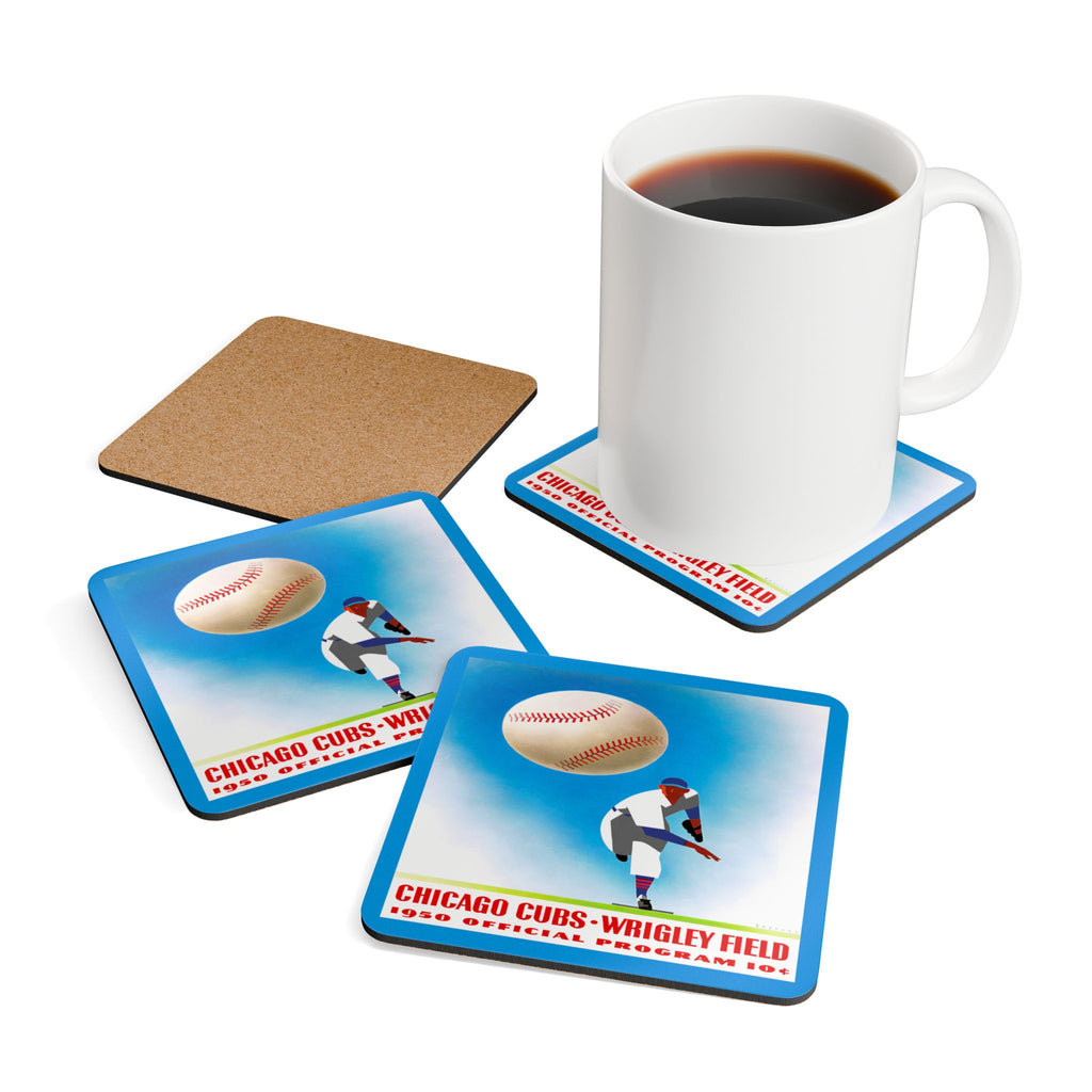 Baseball 1950 Chicago Cubs Coaster Memorabilia, Sports Coaster, Sports Fan Gift, Baseball Collectibles, Kitchen Decor