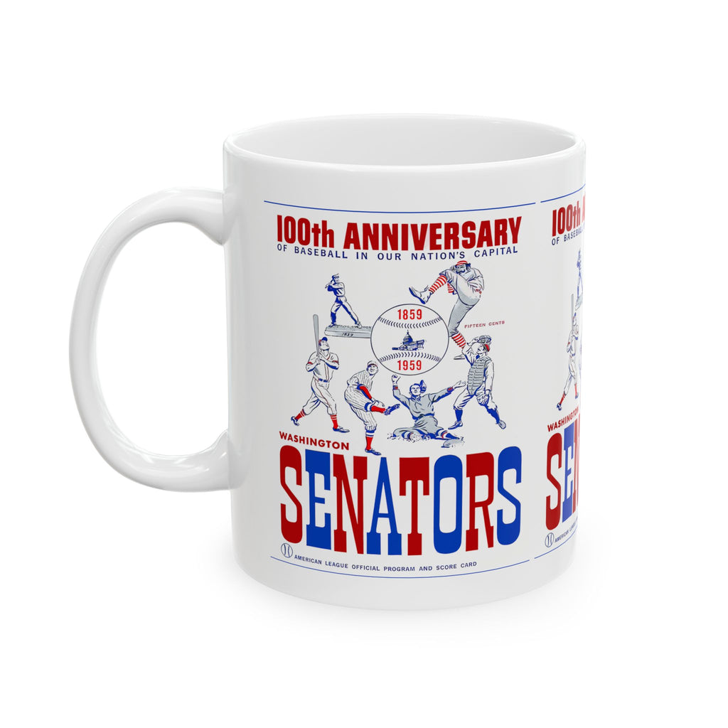1959 Vintage Washington Senators Program Cover - 100 Years - Ceramic Mug, 11oz