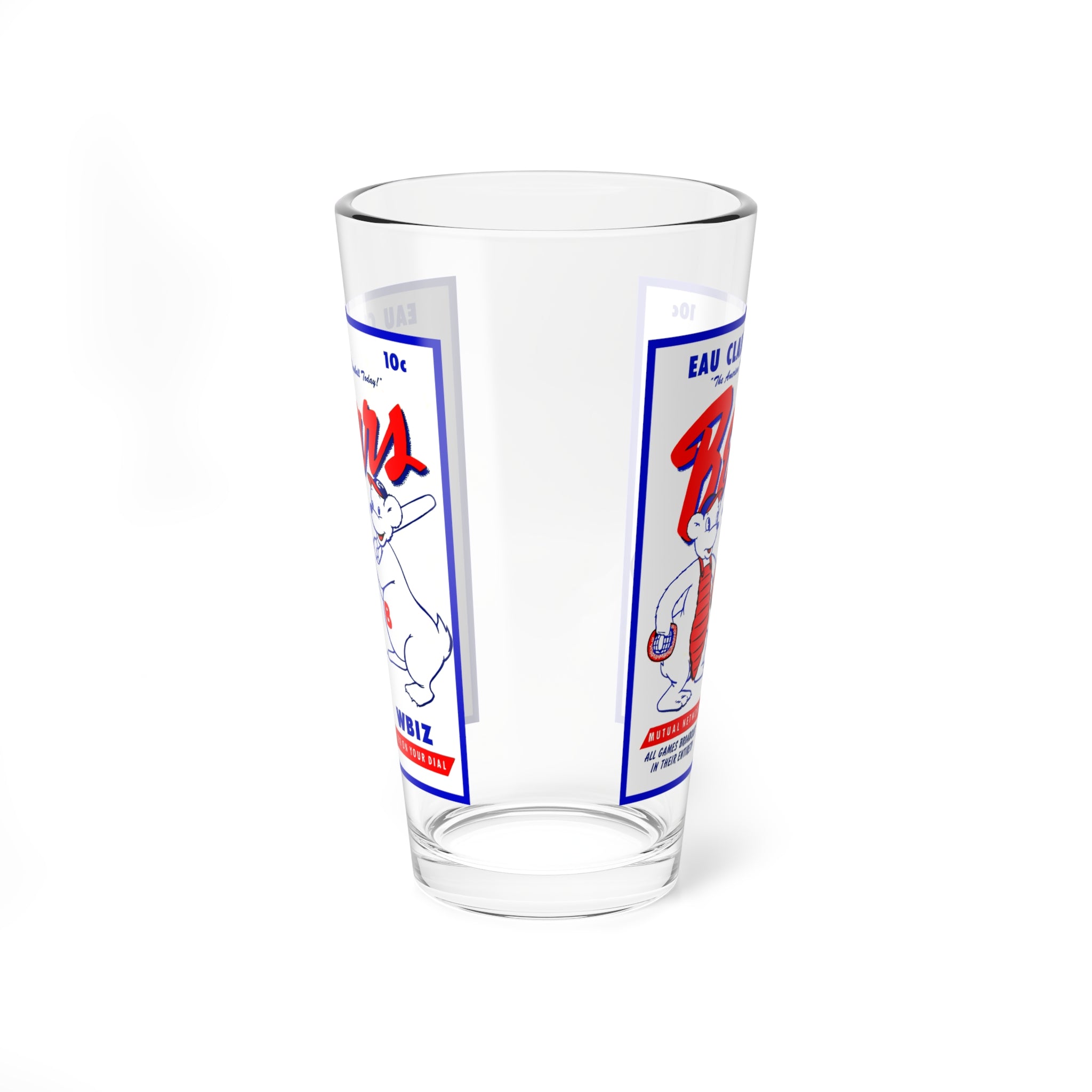 1951 Eau Claire Bears Baseball Mixing Glass — 16oz