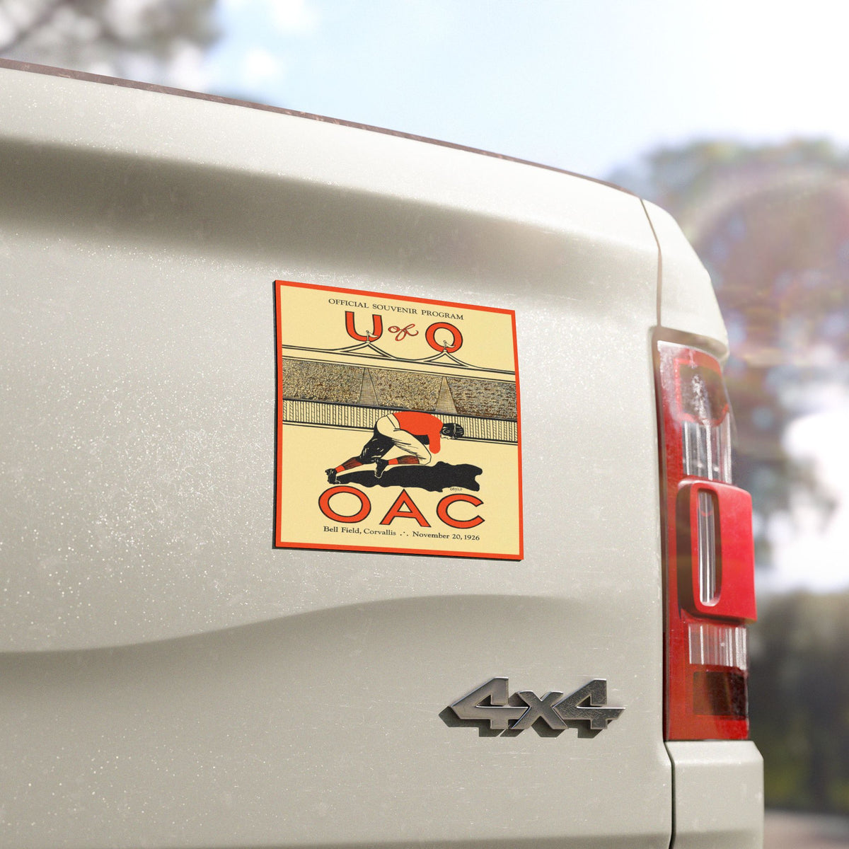 1926 Vintage Football Oregon State (OAC) - Oregon Program Car Magnet