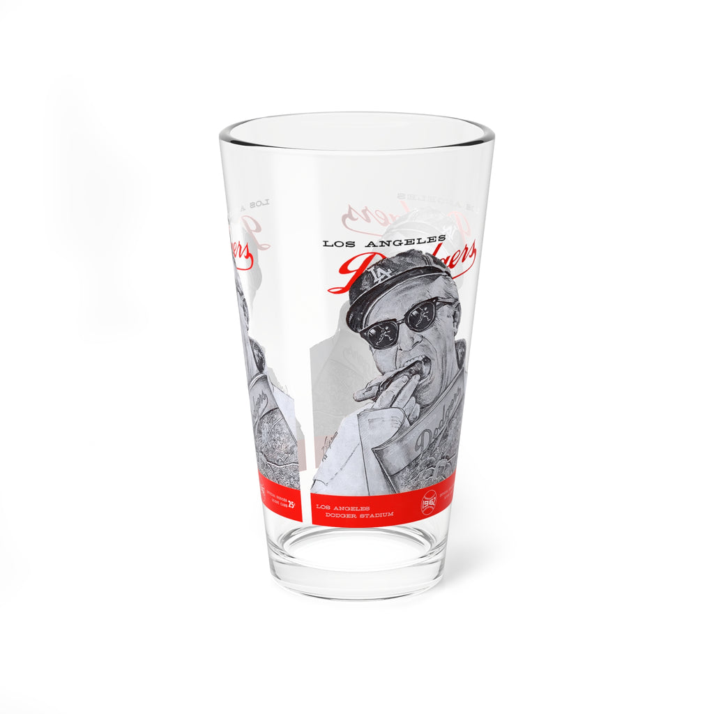 1962 Vintage Los Angeles Baseball Program Cover - Hot Dog  -  Pint Glass, 16oz